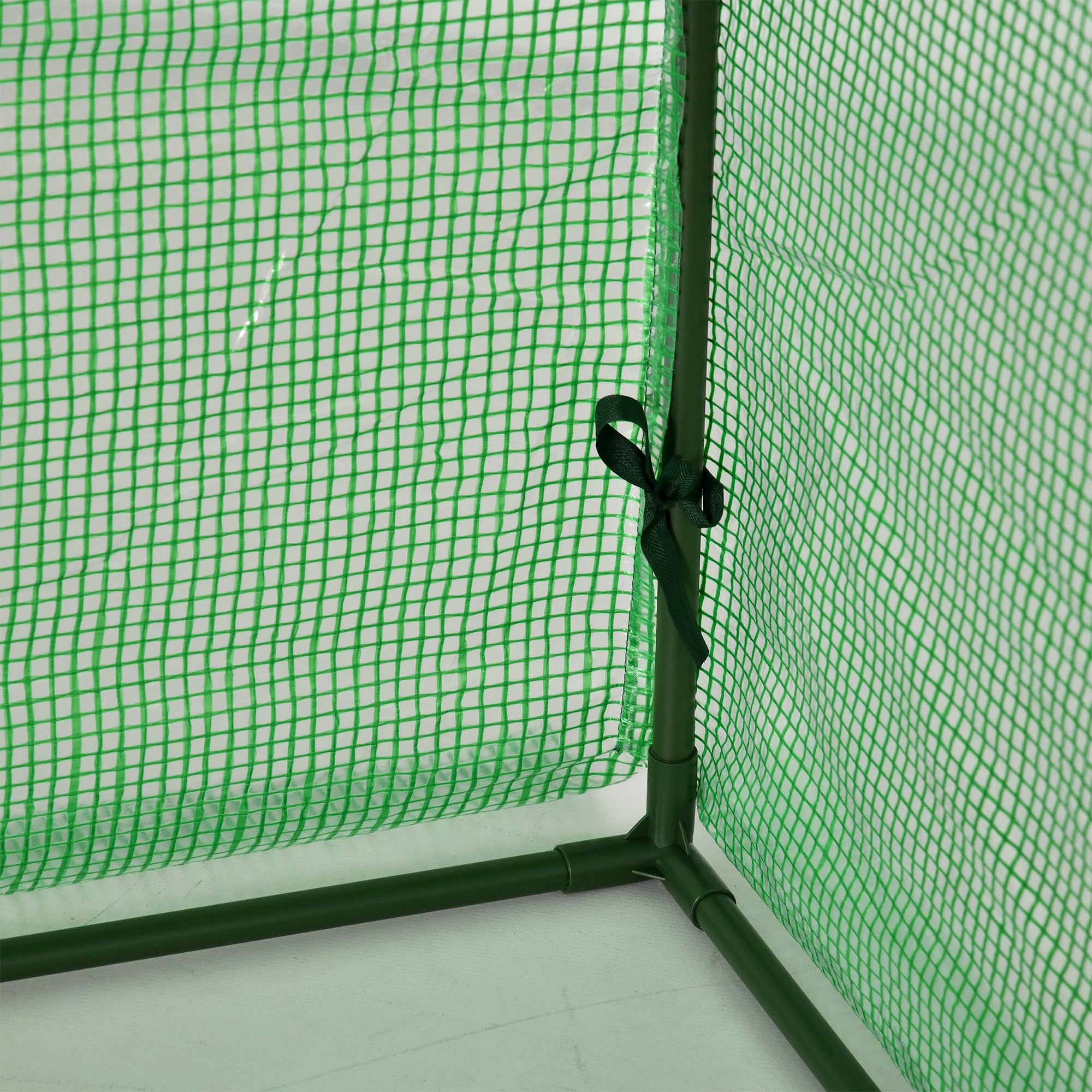 Outsunny Serra da Giardino a Tunnel in Acciaio e Plastica PP con Porte Avvolgibili, 295x100x80 cm, Verde