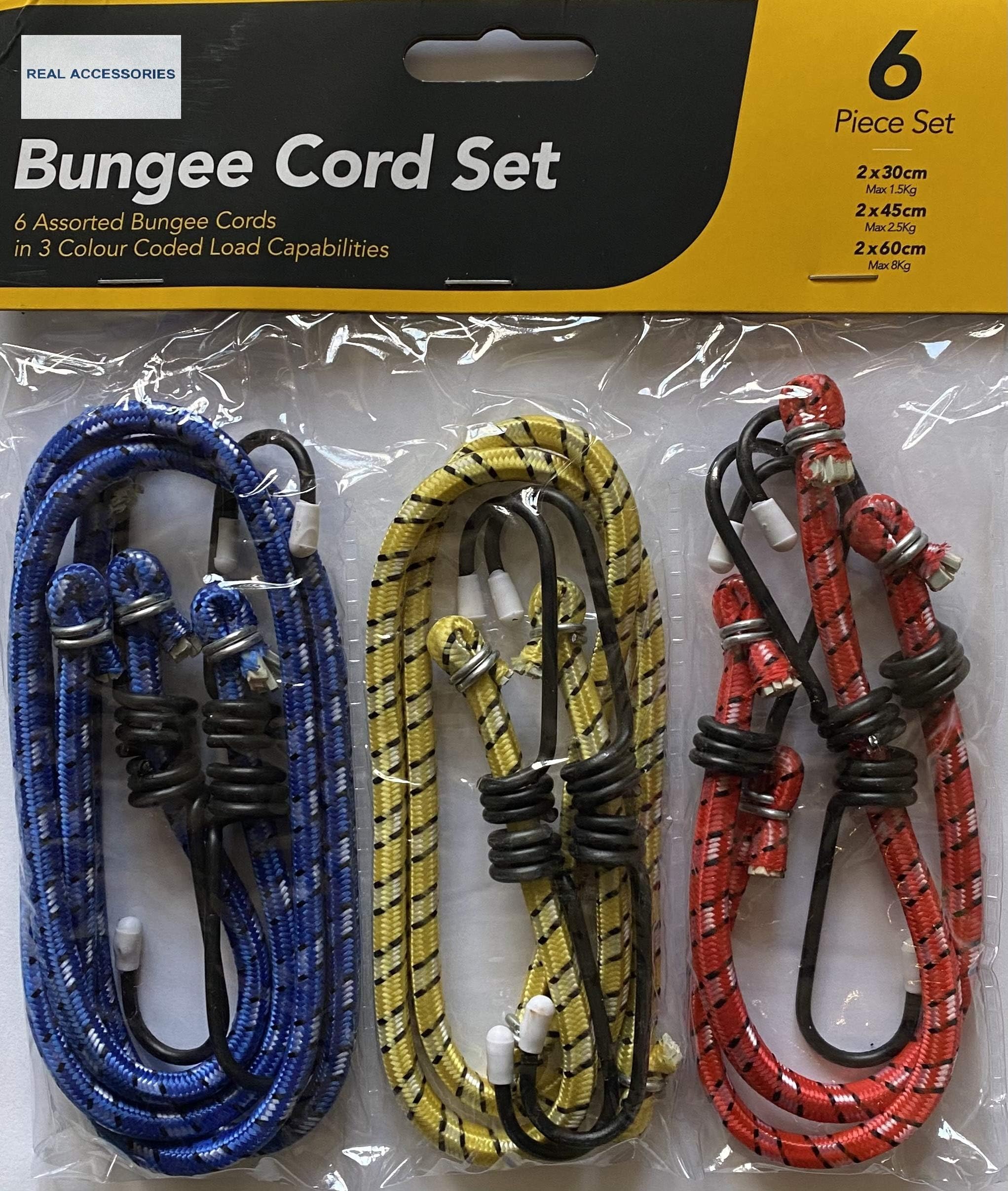 6 Pack Bungee Cord With Hook Heavy Duty Outdoor Tie Down Rope for Tarp, Cover, Canvas, Motorcycle and Cargo Caravan Camping RVs Trunks Luggage Racks Heavy Duty Bungee Cord