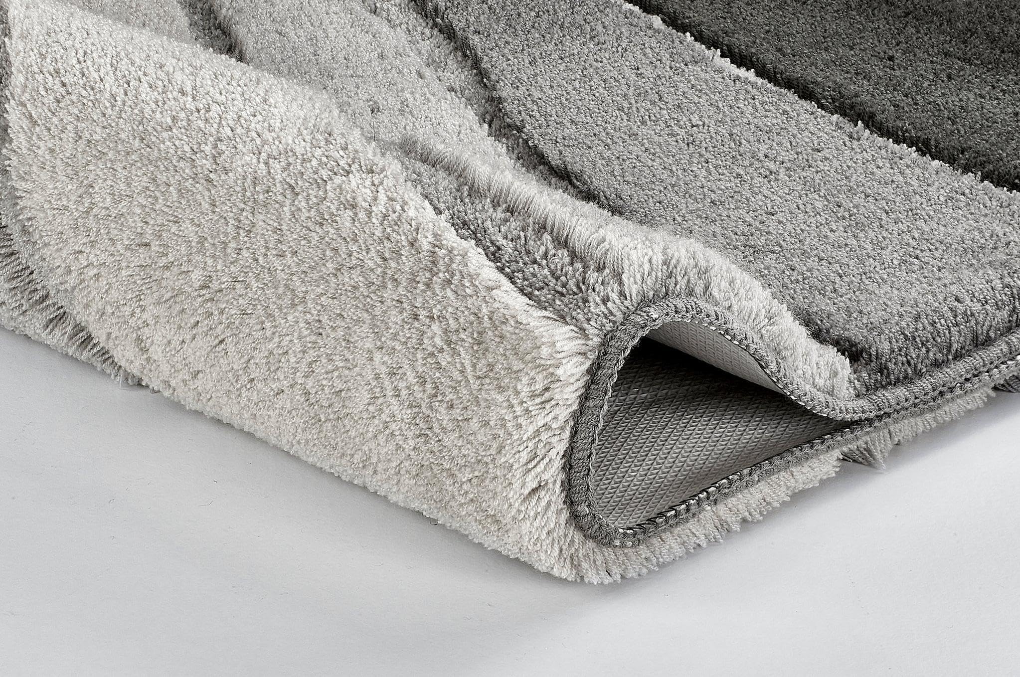 Kleine Wolke Badteppich Ocean Schiefer 60 x 100 cm | OEKO-TEX zertifiziert, für Fußbodenheizung, maschinenwaschbar, 100% Polyacryl