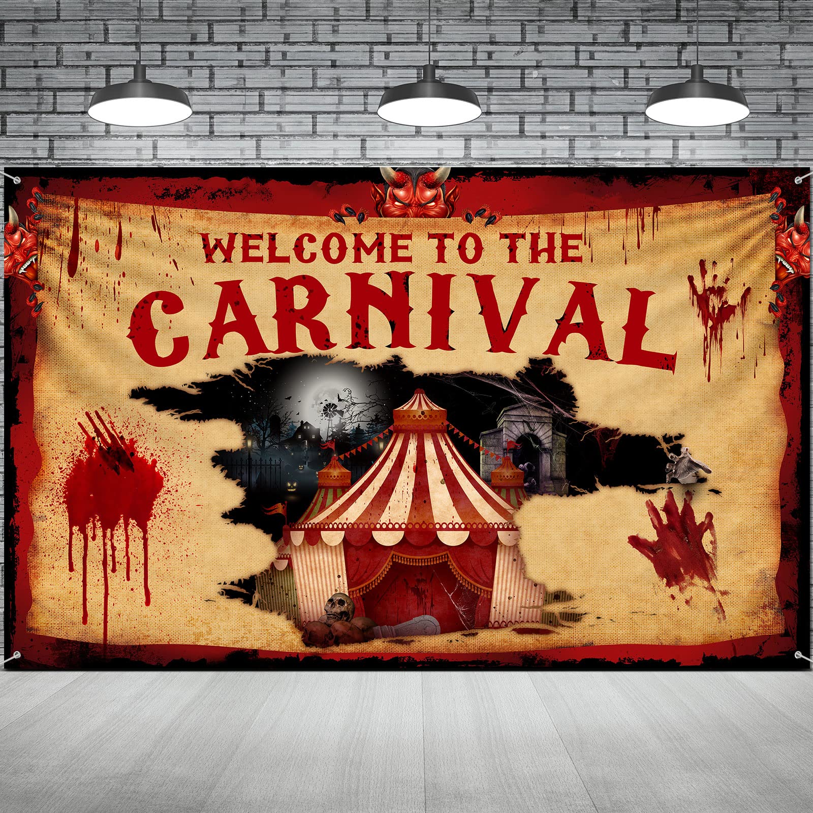 Horror Circus Backdrop Photography 7x5ft For Scary Halloween Party 