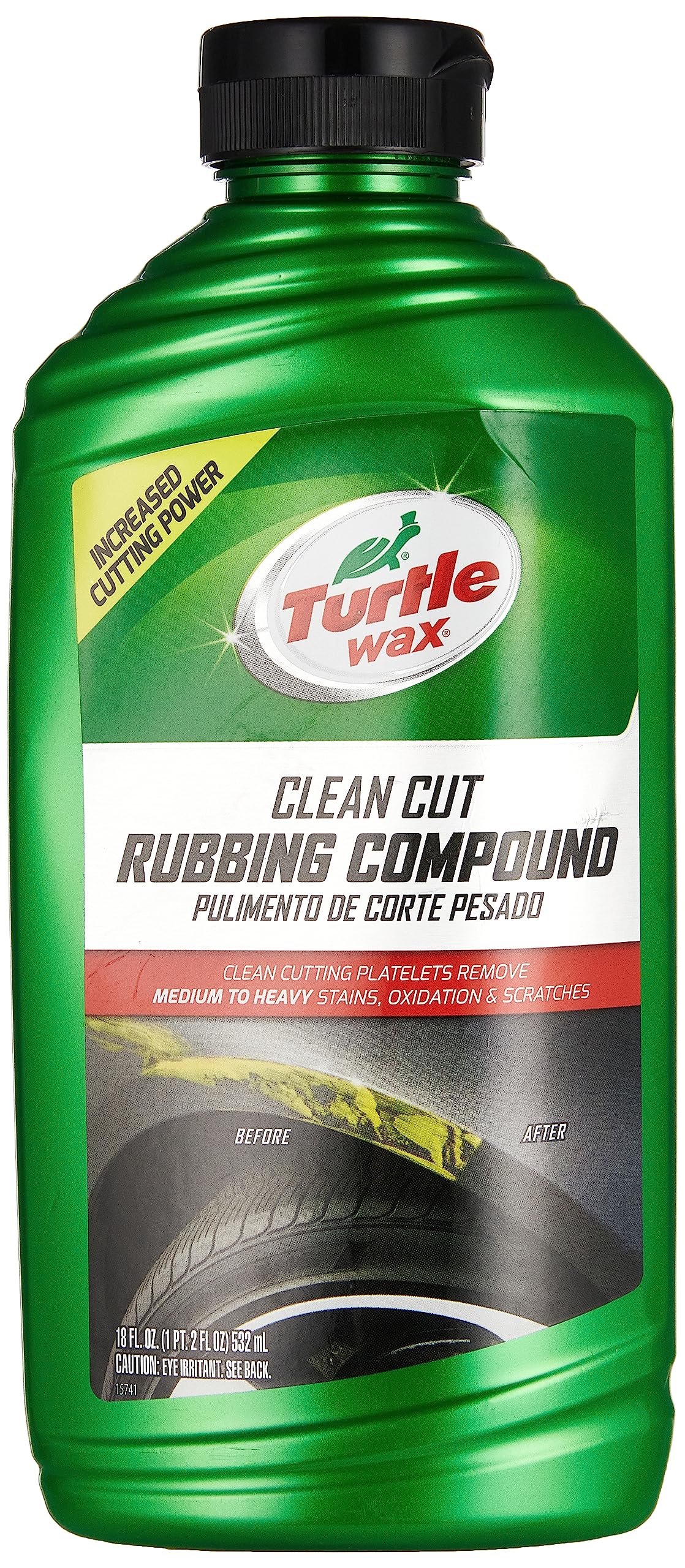 Turtle Wax Premium Rubbing Compound, 2500 Grit Aluminiumoxid, Sehr Fein, Metall, Kunststoff, Edelstahl, Chrom, Messing, Kupfer, Aluminium, Titan, Marmor, Kristall, Acryl, Zinn, 18 oz - T415