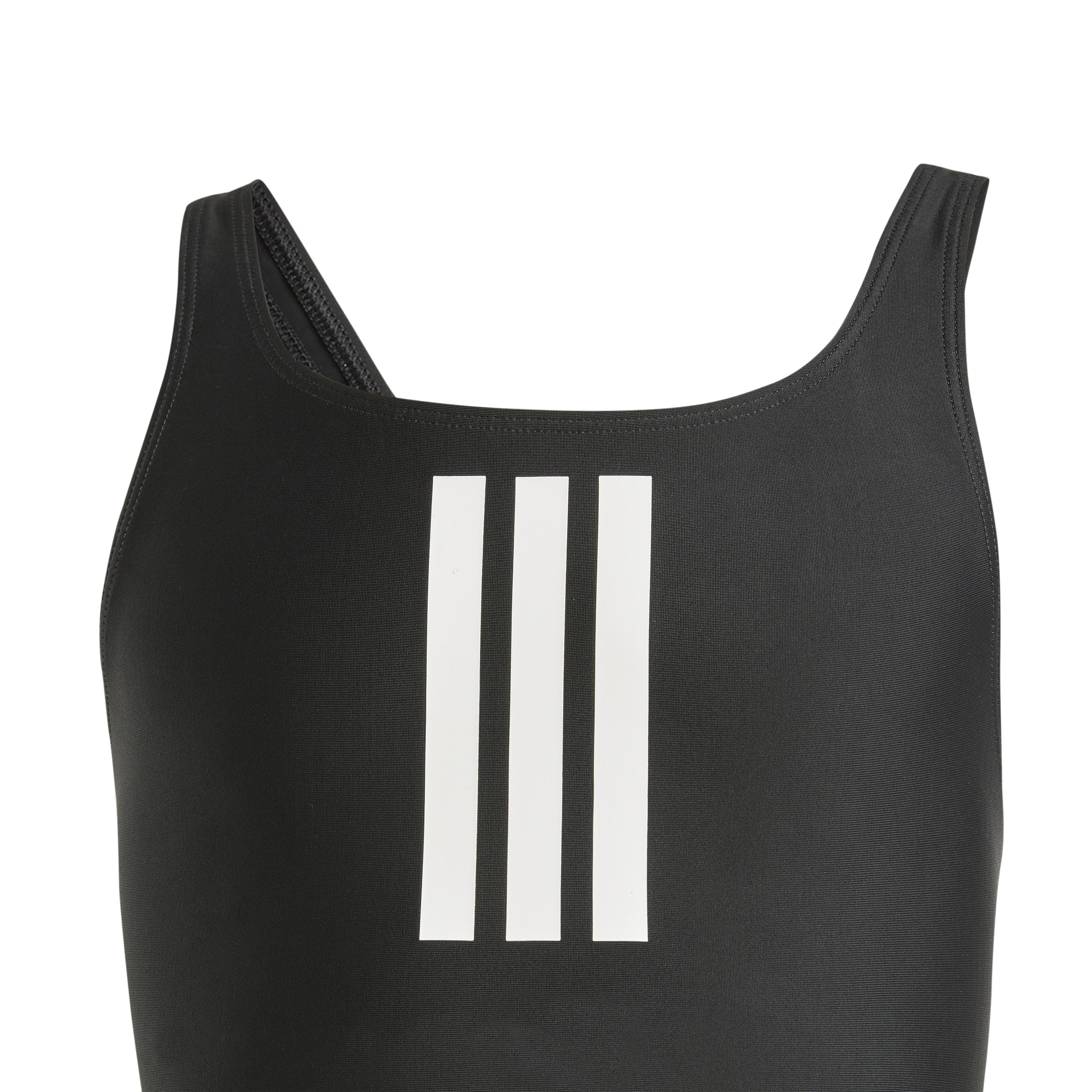 adidas Dziewczynki 3-Stripes Swimsuit Kids Swimwear, Black/White, 11-12 Years