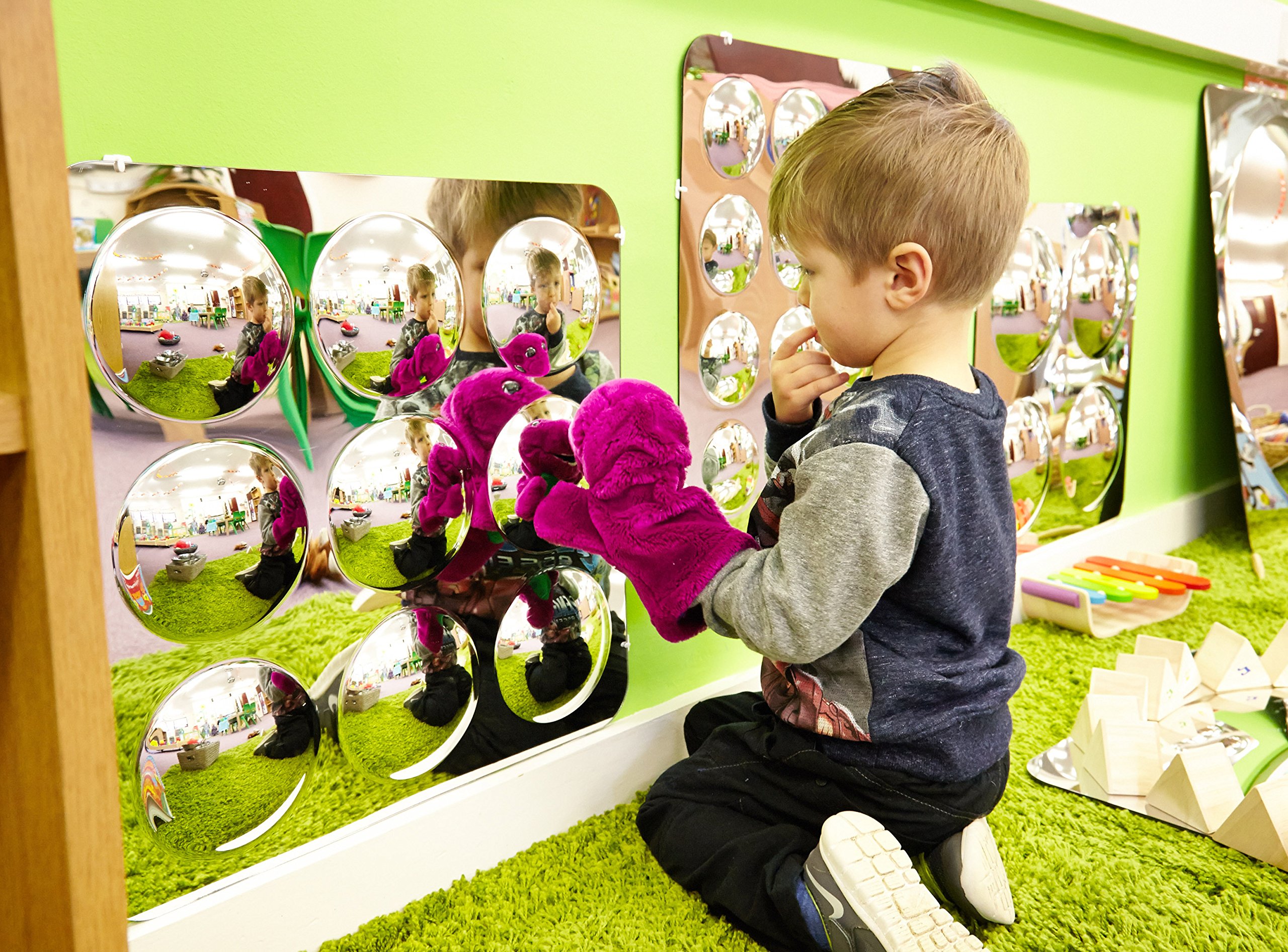 TickiT 72408 Large 9-Domed Acrylic Mirror Panel