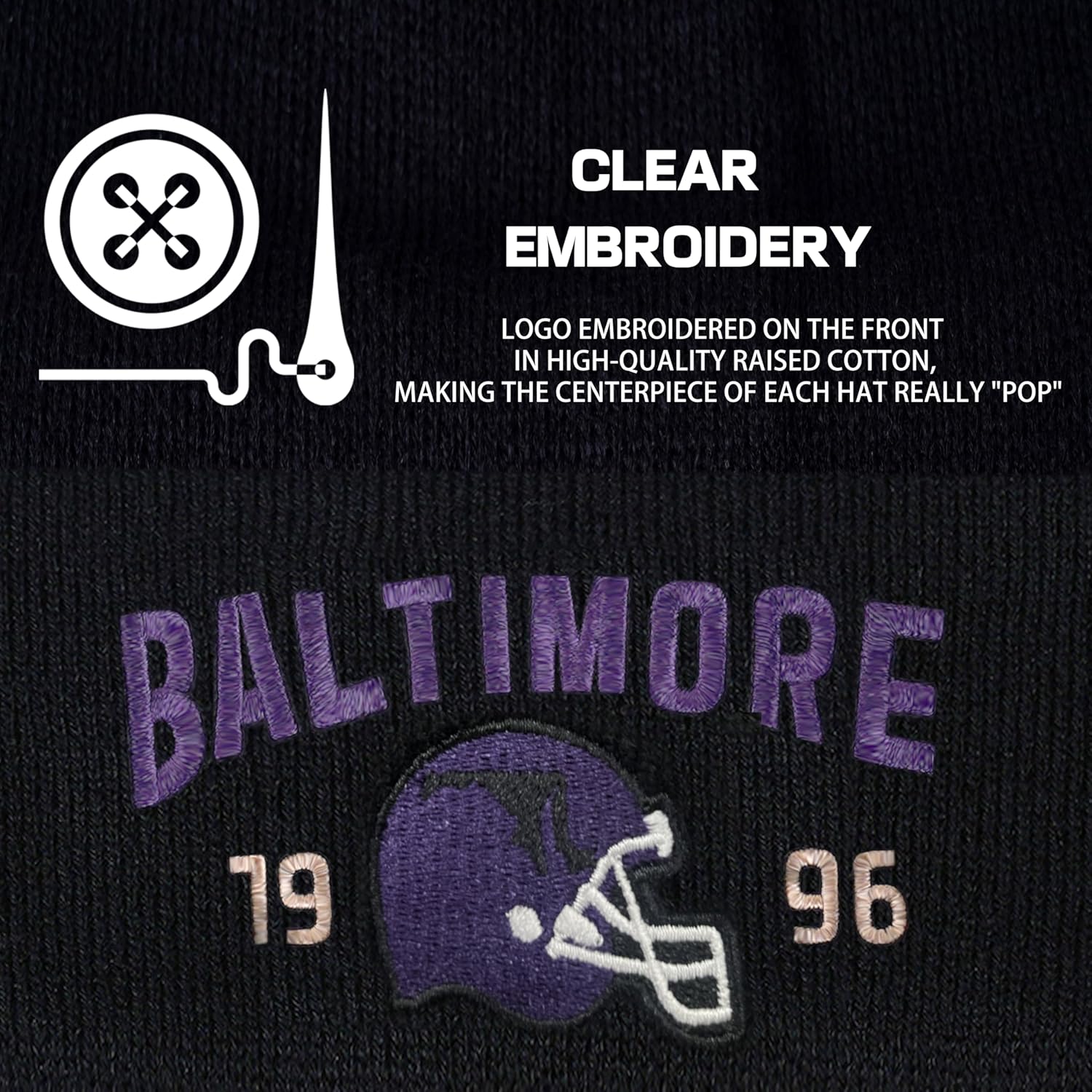 Sport Beanie for Men Women Apparel Gifts Costume Embroidered Beanie Gift for Men - Image 3