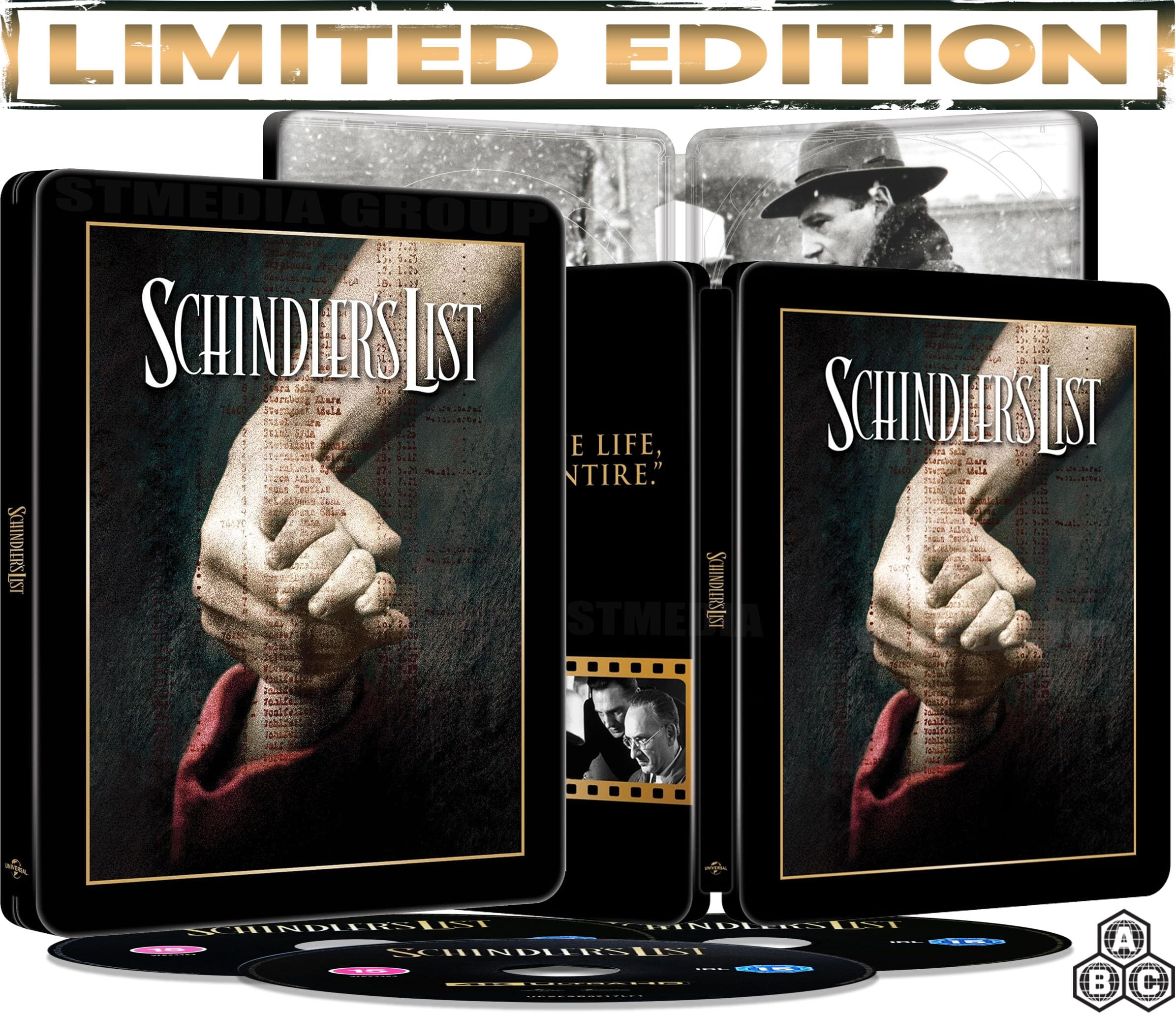 Schindler's List (Limited Edition, SteelBook) [Special Bonus Features / 1993] [4K UHD + Blu-ray] [Region Free]