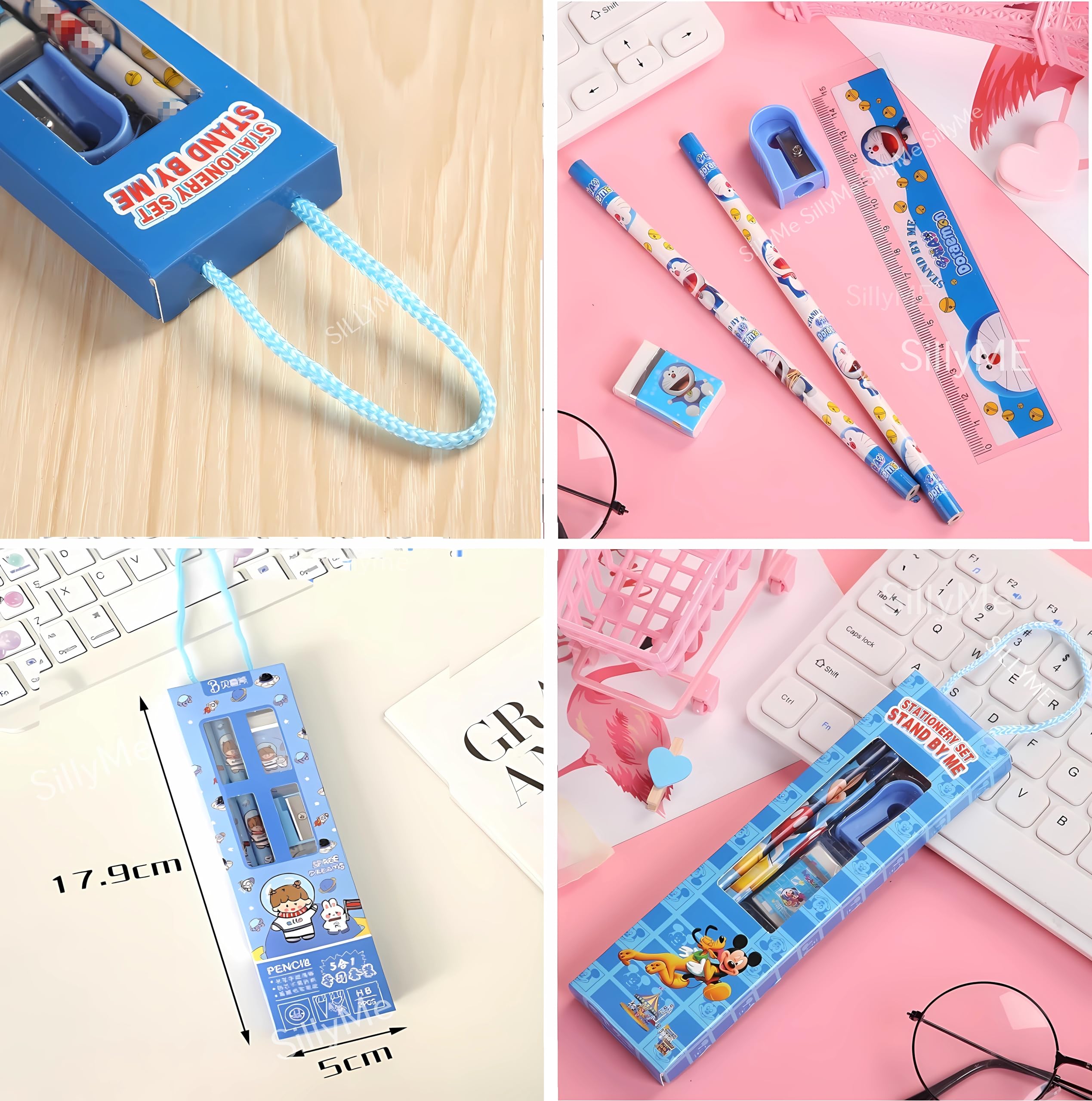 12pcs Stationery Set for Return Gifts Birthday Party for kids - Pencil , scale , eraser - Best Birthday Return Gifts for Kids in Bulk - Return gift for kids birthday Age 6-10 6-12 3 4 5 6 7 8 12 3