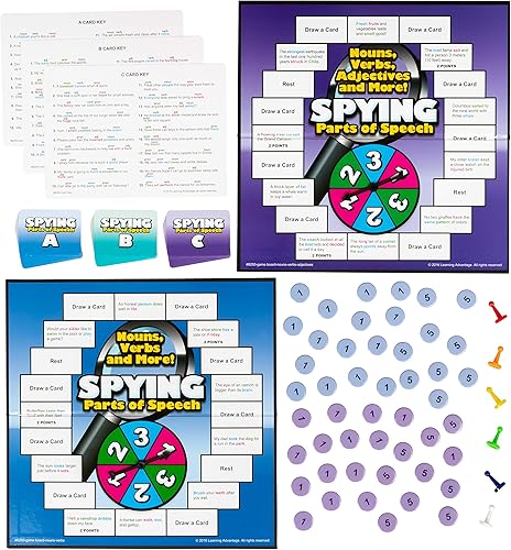 Miniatura 2 de LEARNING ADVANTAGE Espiar partes del habla - Juegos de mesa para niños - Juegos de palabras - Aprendizaje en casa - Construcción de oraciones