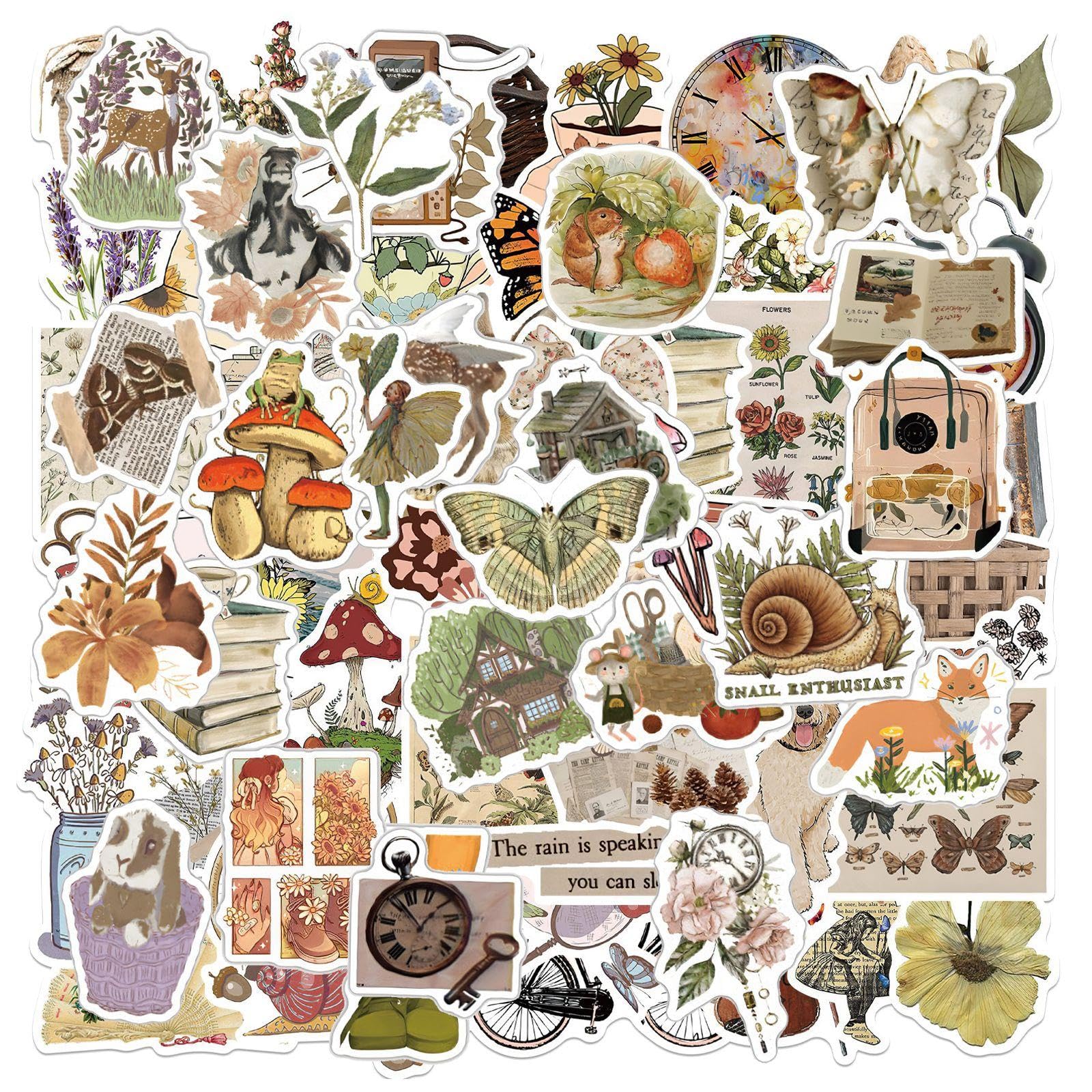 Ysdyy Mixed Color 100 Pieces Of Retro Stickers, Cartoon Stickers, Waterproof Stickers, Can Decorate Suitcases, Computers, Mobile Phone Cases