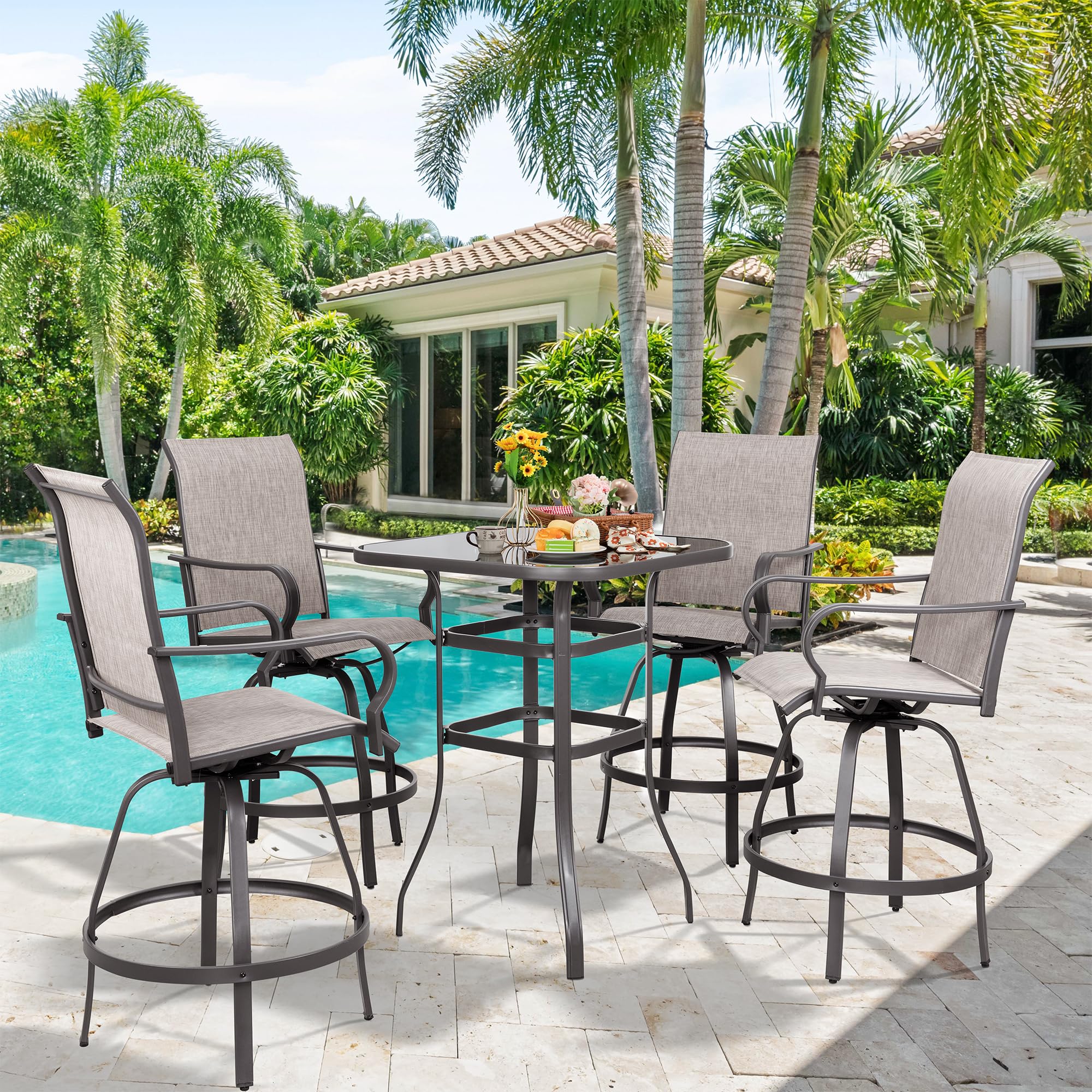 Wayfair Outdoor Bar Height Stools Outdoor Bar Stool Set Of