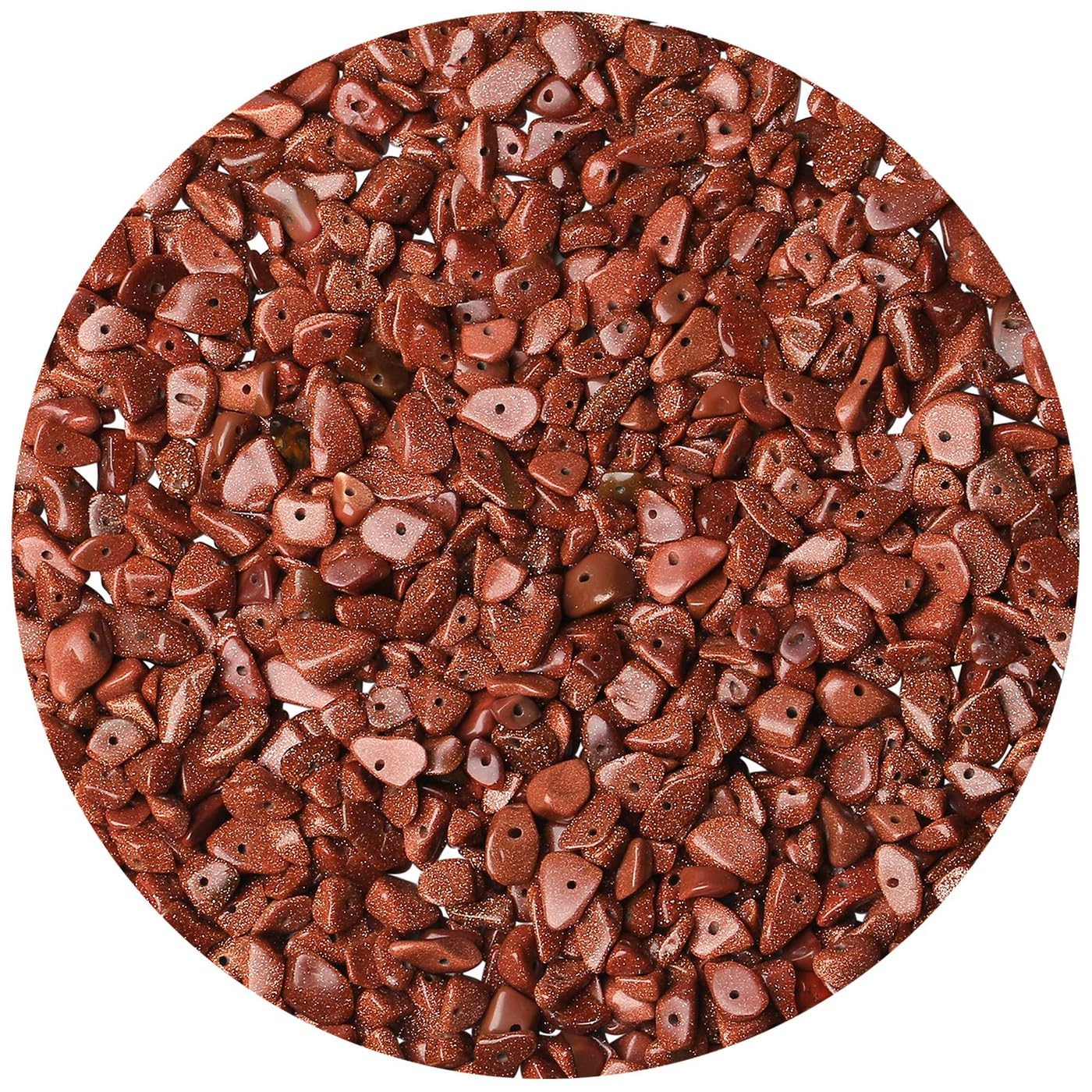 LAIDANLA Gold Sandstone 400pcs Natural Chip Stone Beads 5-8mm Healing Crystal Irregular Gemstones Drilled DIY Loose Rocks Bead Crystal for Bracelet Earrings Necklace Jewelry Making Crafting