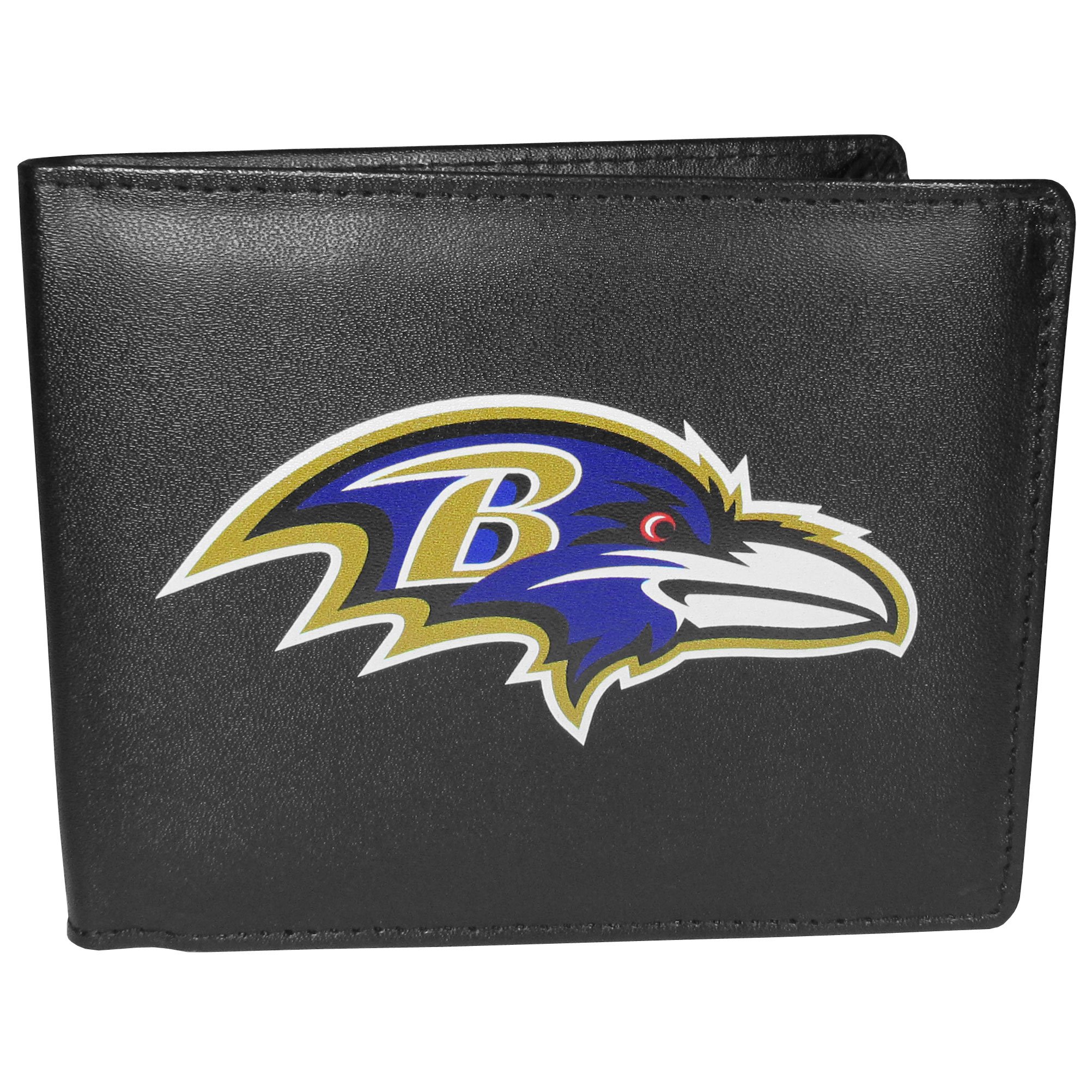 Siskiyou Sports NFL Mens Baltimore Ravens Bi-fold Wallet Large Logo One Size Black