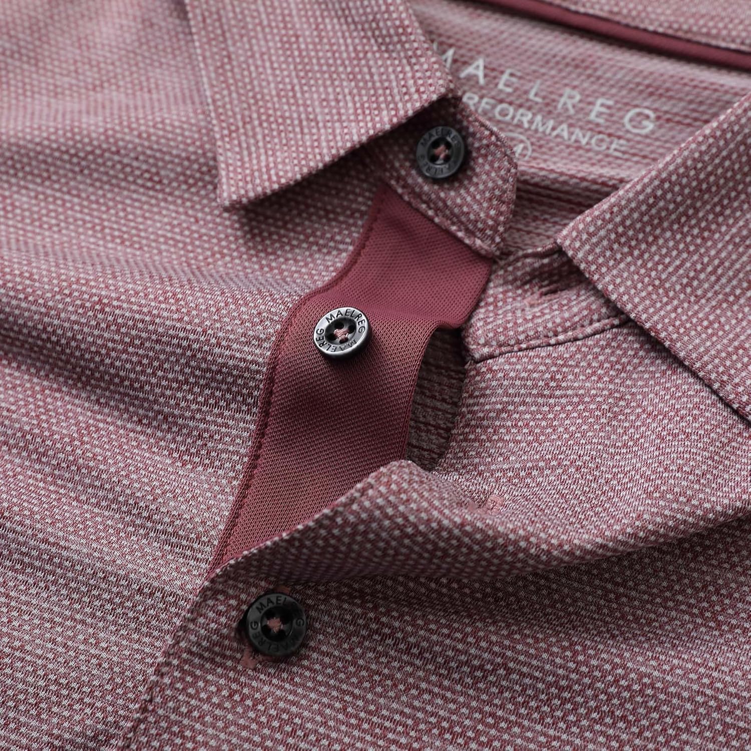 M MAELREG Golf Shirts for Men Dry Fit Short Sleeve Performance Moisture Wicking Heather Jacquard Active Mens Polo Shirts - Image 5