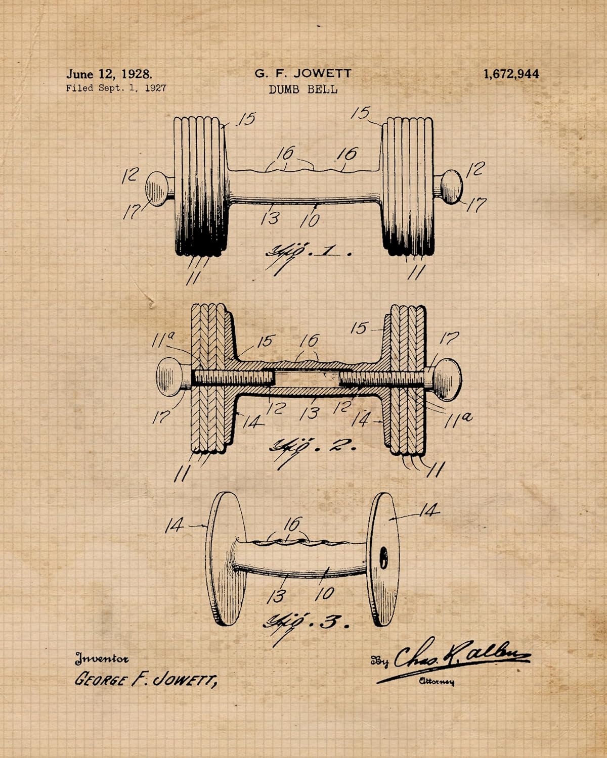 Classic Gym Barbell Patent Prints, 6 (8x10) Unframed Photos, Wall Art Decor for Home Office Training Gears Garage School Student Teacher Coach Health Fitness Instructor Crossfit Body Builder