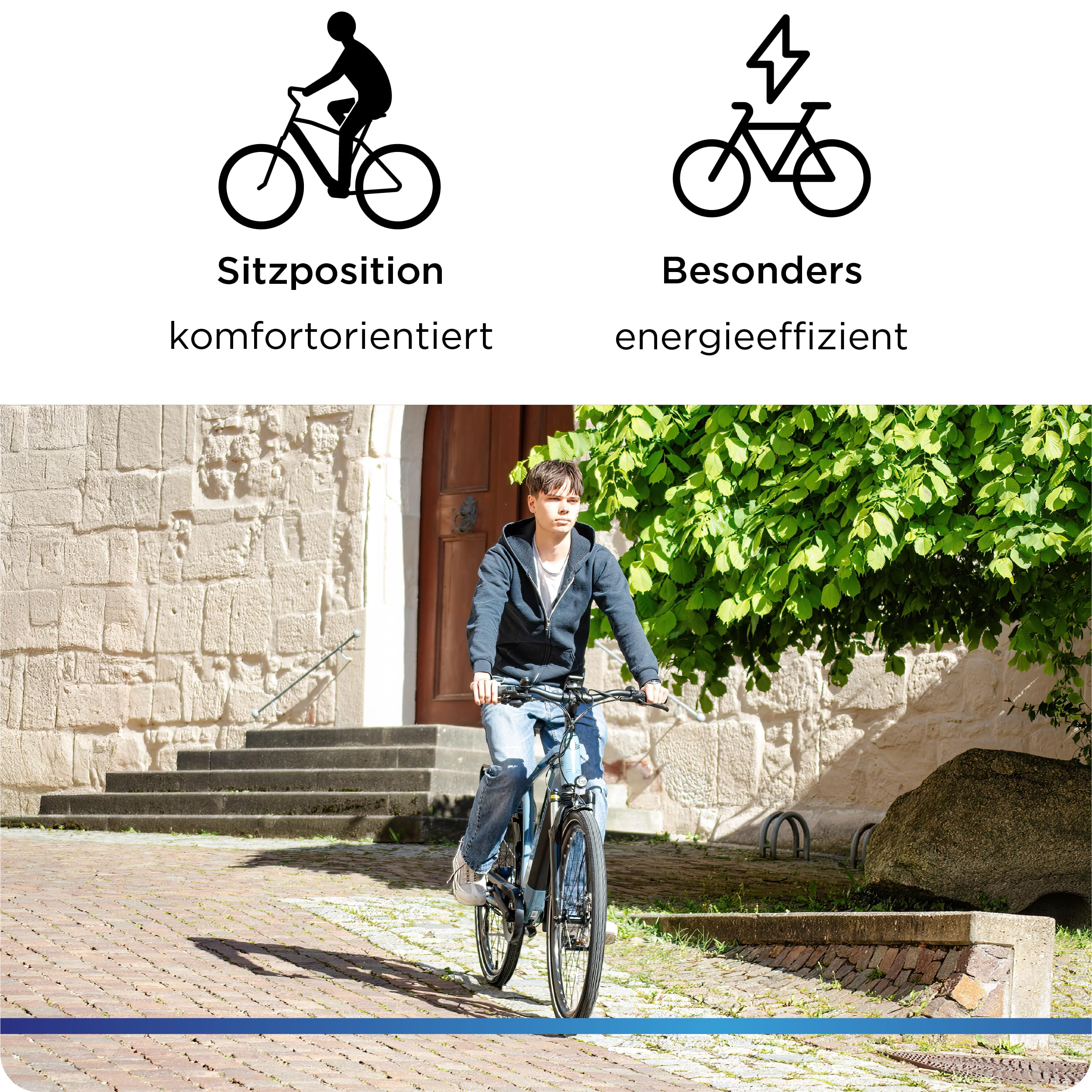 ZÜNDAPP Ebike Herren 28 Zoll Trekkingfahrrad | E Bike 8 Gänge 175-195 cm Elektro Fahrrad | E-Bike Elektrofahrrad mit hydraulischen Scheibenbremsen | Z810