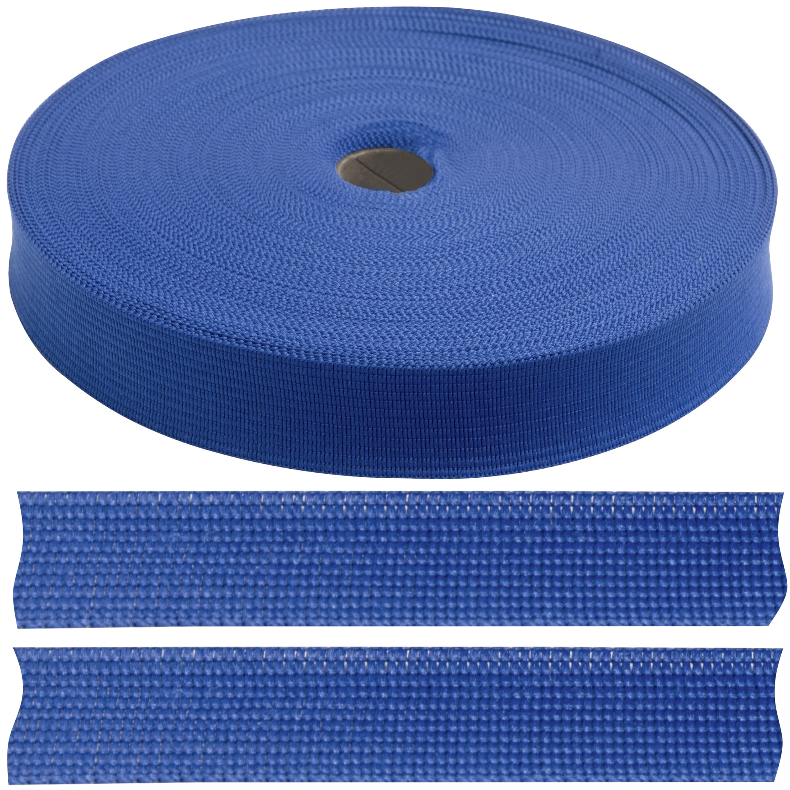 AERZETIX - C77545 - Rolle Polyester-Galonband 50 Meter x 20 mm - Farbe Blau - posamenten, passepartout, borten, Kissen, steppdecken