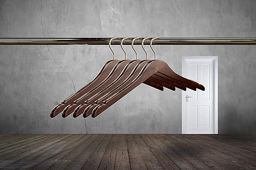 Miniatura 4 de NAHANCO 20317 Percha superior de madera, plano, 17 pulgadas, acabado caoba de bajo brillo (paquete de 100)