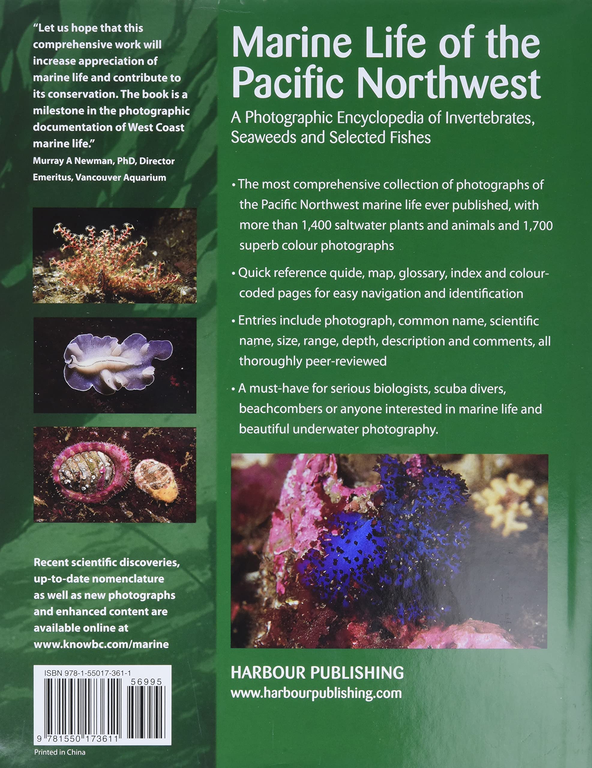 Marine Life of the Pacific Northwest: A Photographic Encyclopedia of Invertibrates, Seaweeds And Selected Fishes