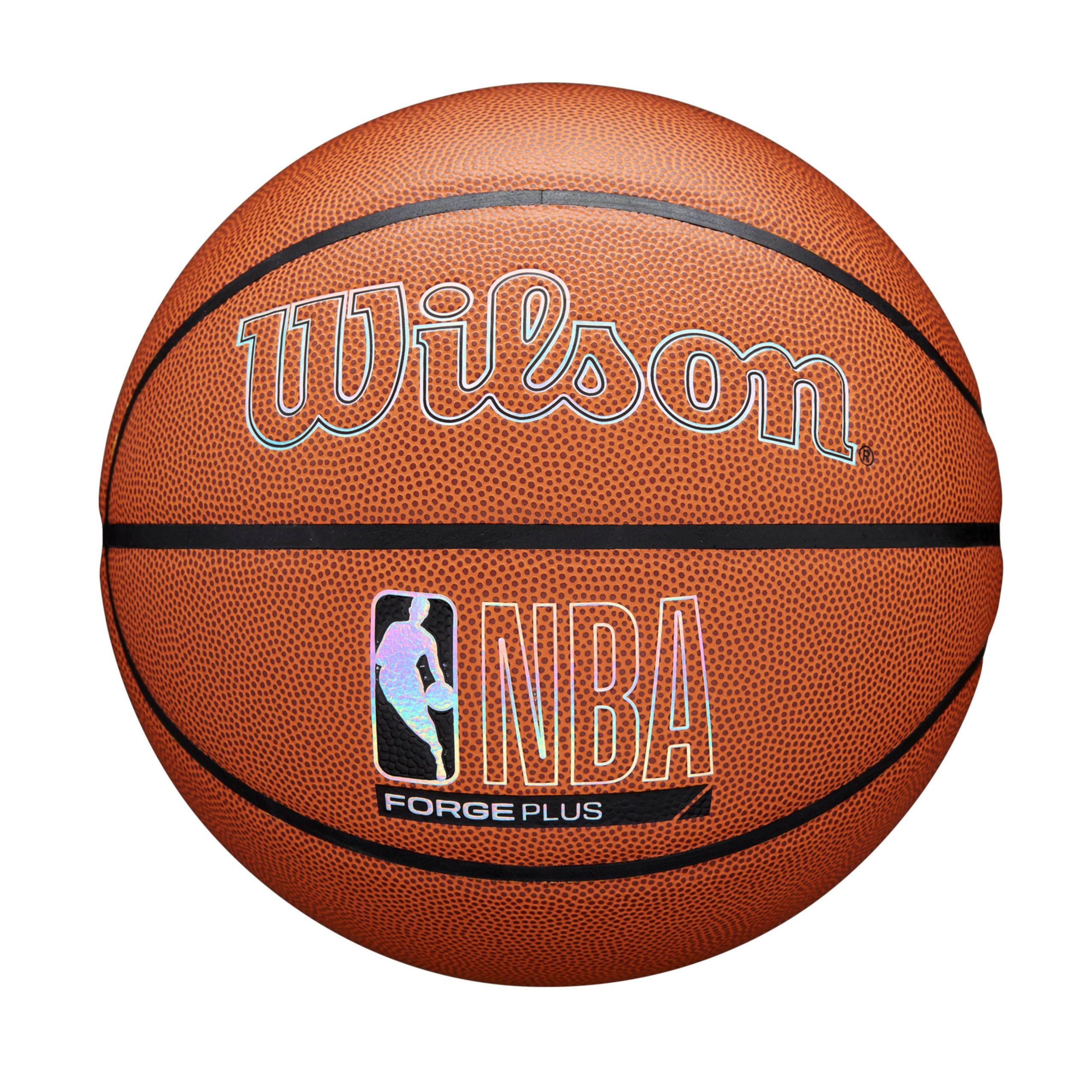 Wilson NBA FORGE PLUS, Synthetic Leather, Composite, Junior, Women's, Men's Size 7/6 (Coat Used: Indoor & Outdoor Use)