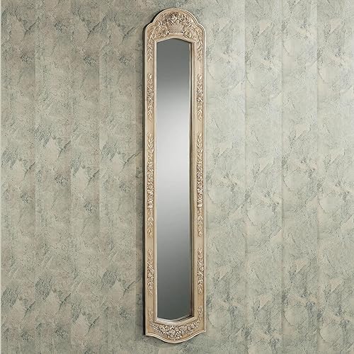 Touch of Class Britannia - Panel de espejo de pared delgado vintage  Marfil antiguo  Decoración de estilo victoriano para dormitorio, sala de estar,