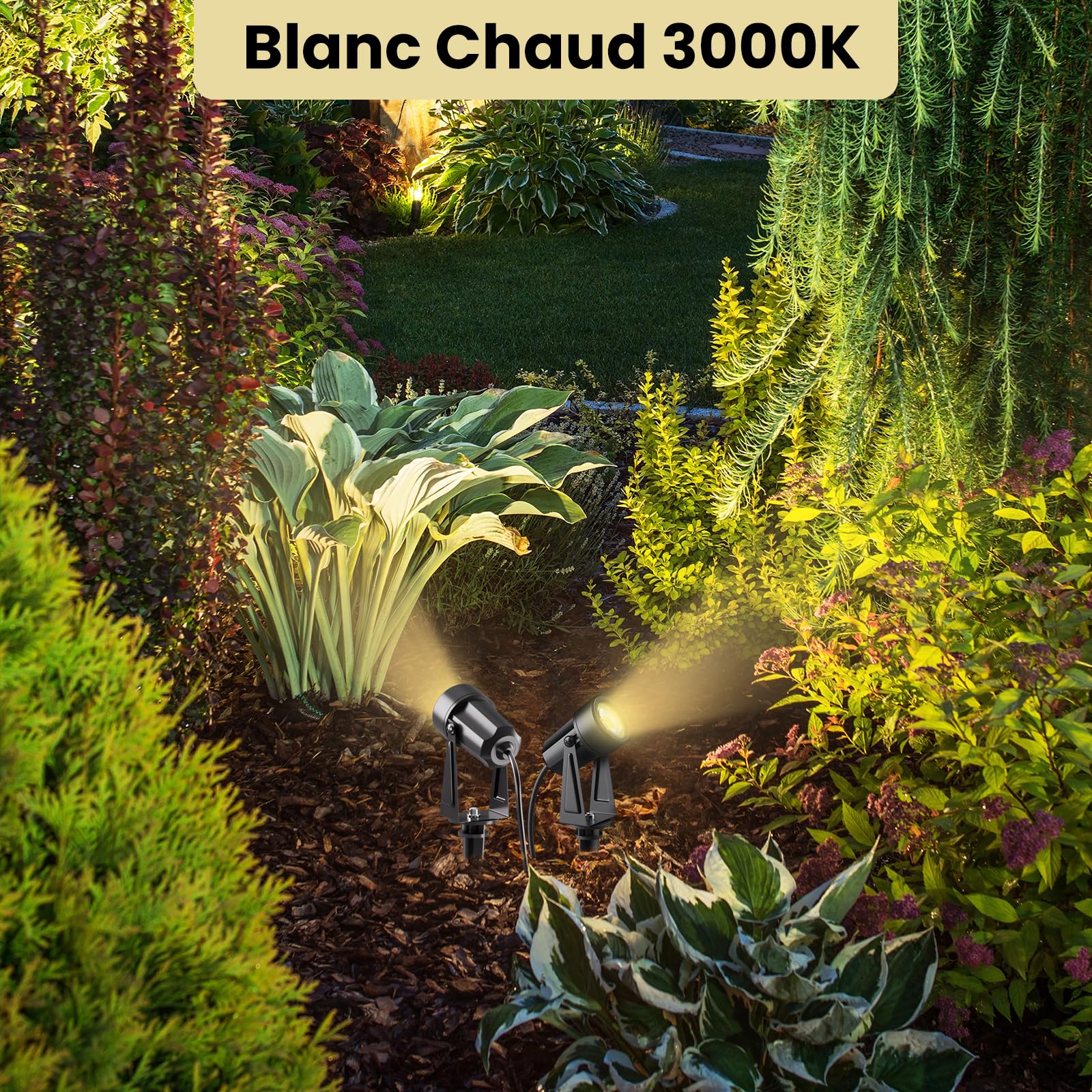 Yuusei Spot LED Extérieur 31M, 1 Lot de 10 Spot Exterieur Blanc Chaud 3000K