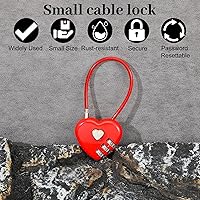 Vista 6 de Paquete de 2 candados de combinación de 3 dígitos, mini candado de combinación impermeable, candado de combinación pequeña, lindo candado con número