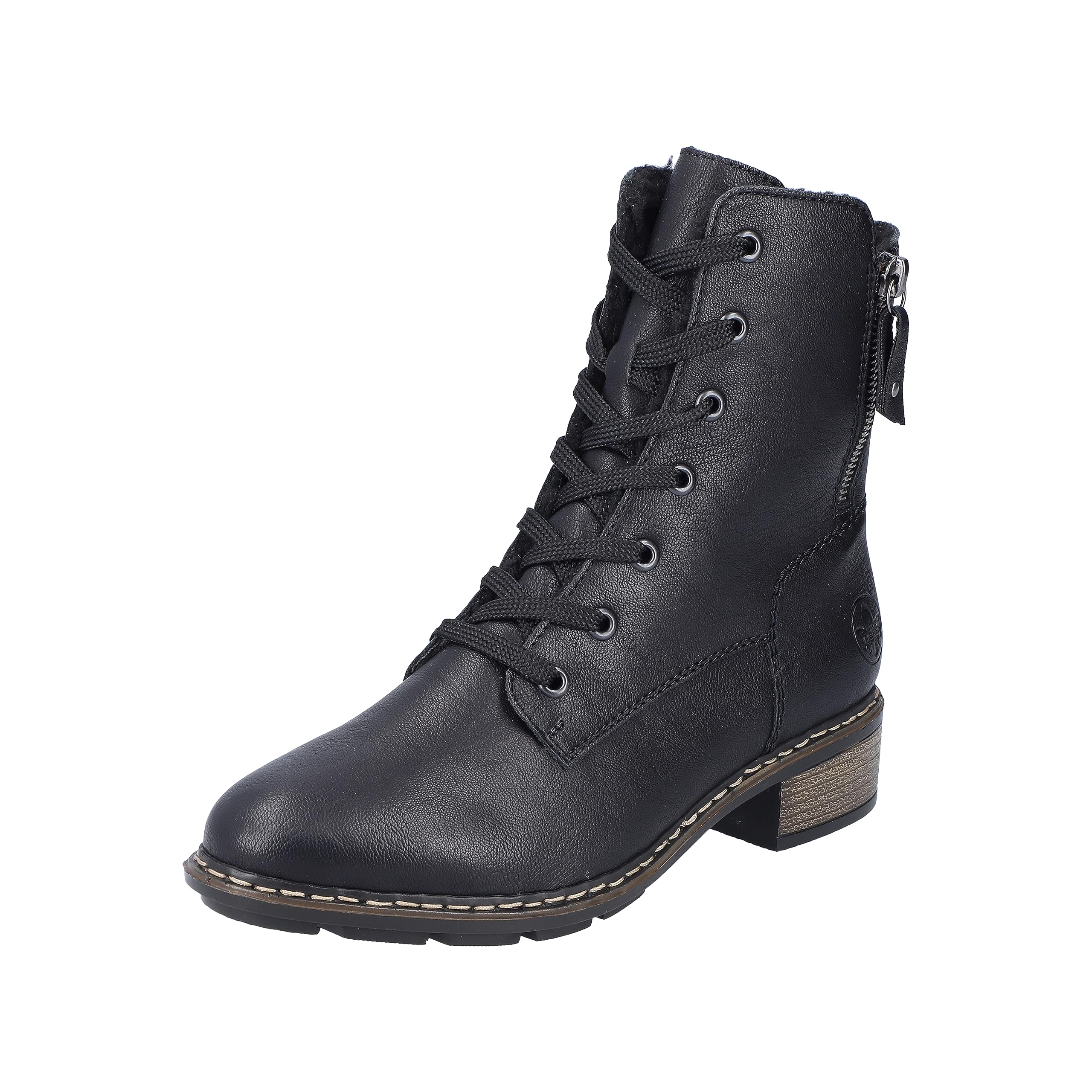 Rieker Women's 77220 Lace-Up Boots, black, 3.5 UK