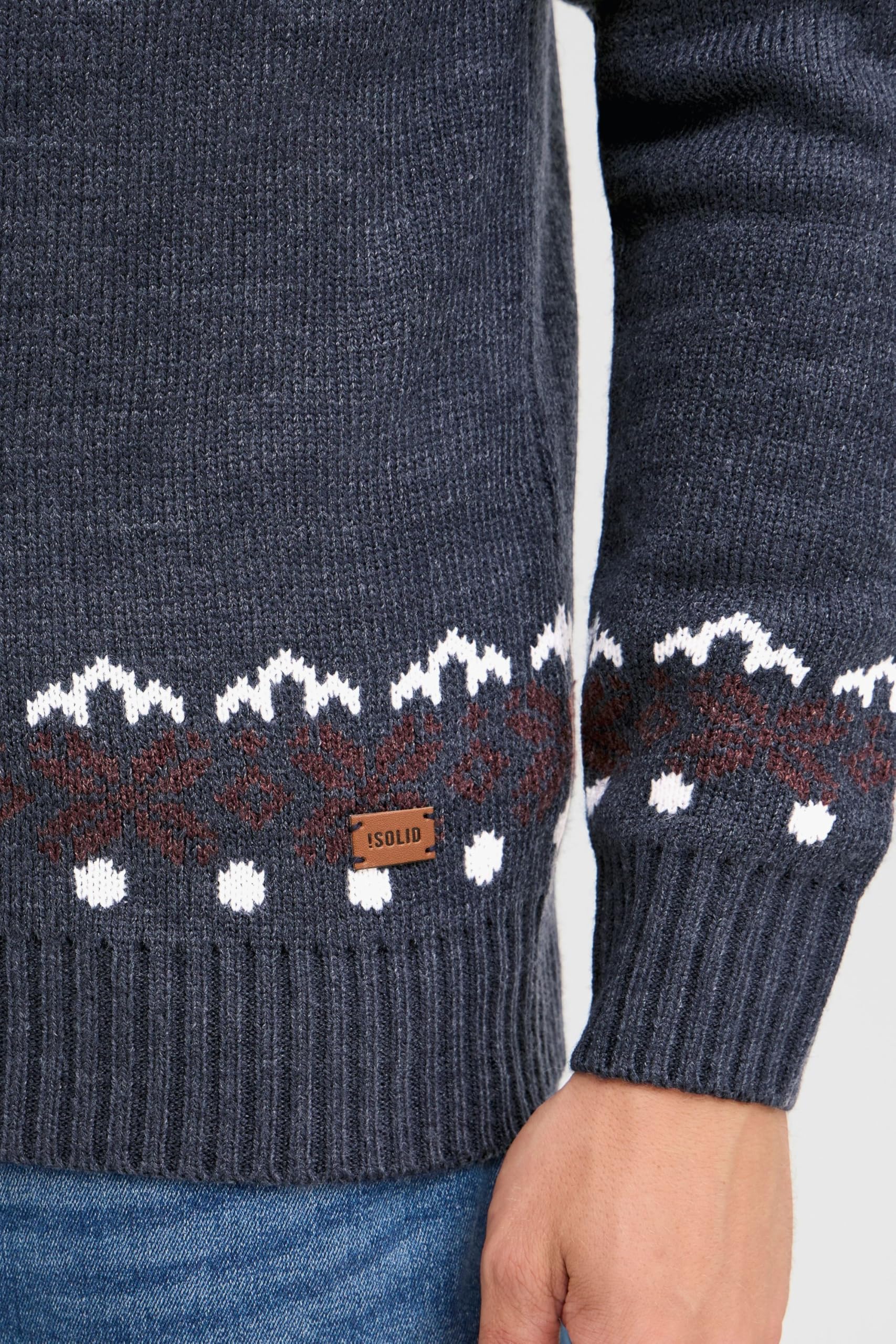 !Solid SDNorwin Herren Strickpullover Troyer Grobstrick Pullover