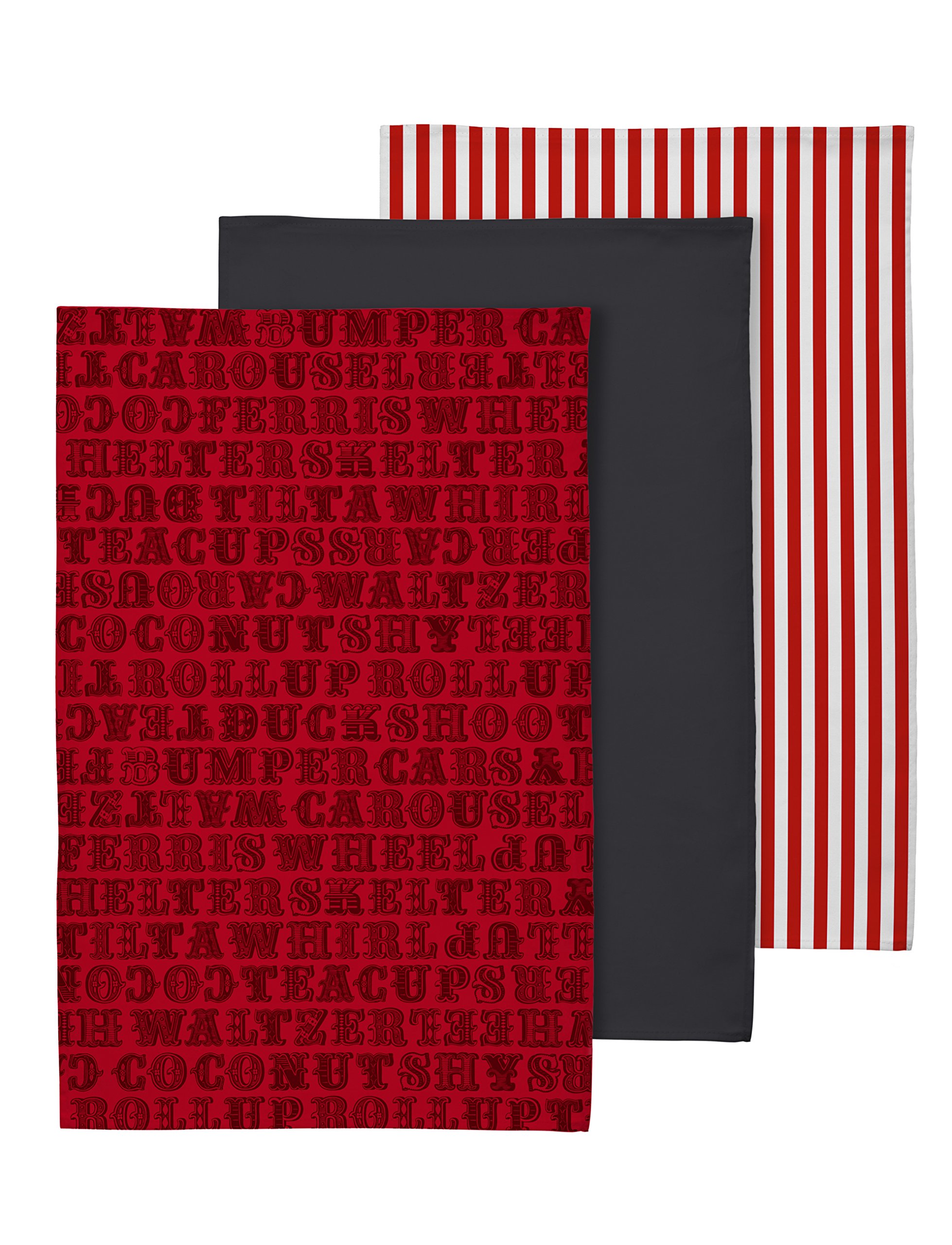 Premier Housewares Carnival Set Of Three Tea Towels - Cotton