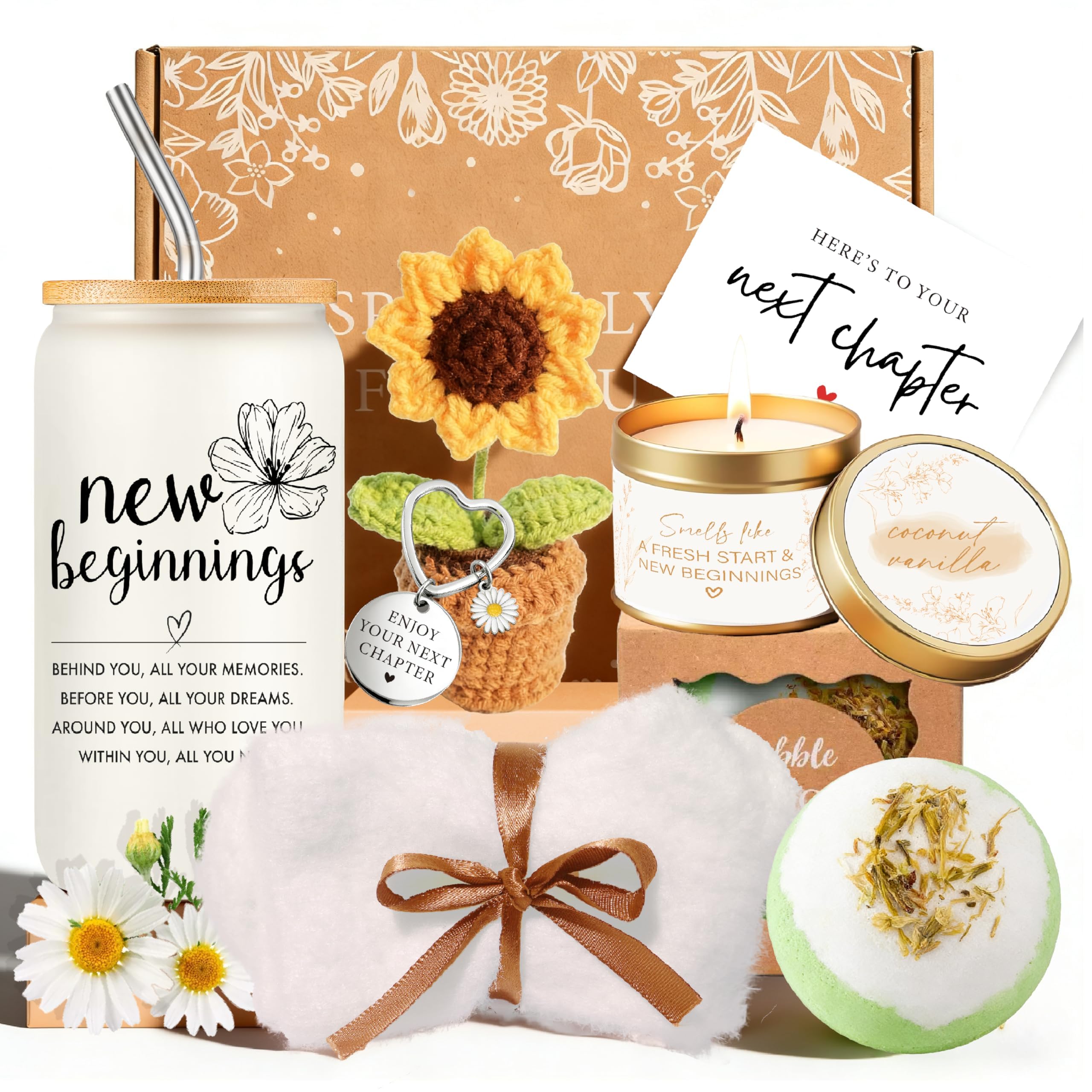 New Beginnings Gifts for Women, Retirement Present for Coworker Farewell Leaving Going Away Goodbye Graduation Gift, New Job Good Luck, Divorce, Housewarming, B