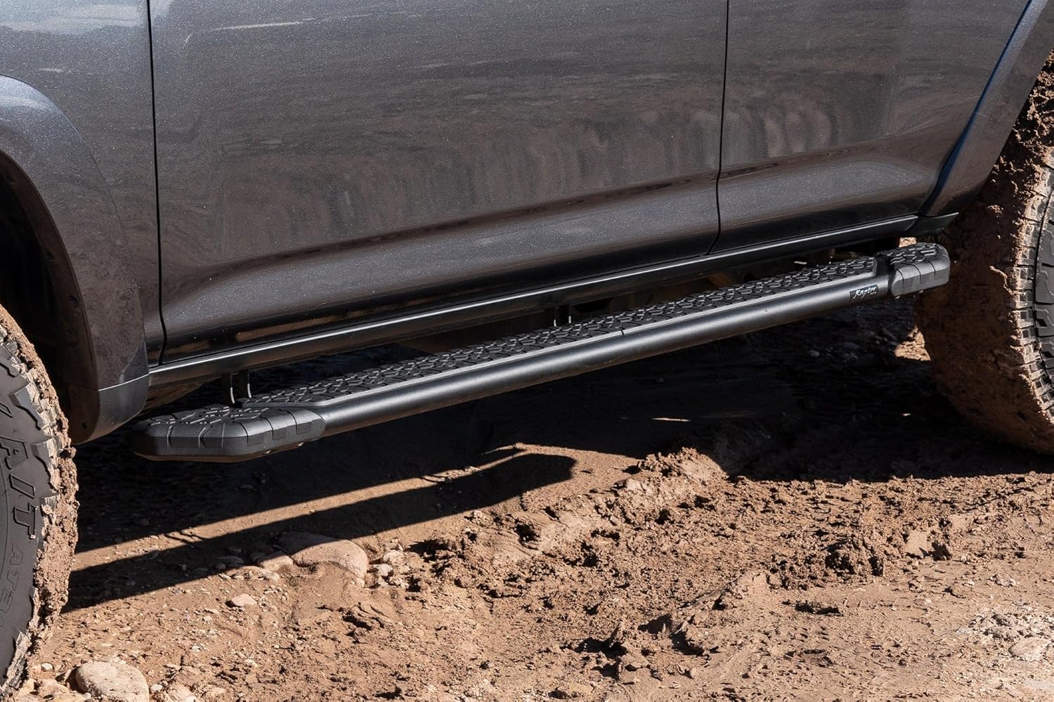 Raptor Series Running Boards Steps 5in Treadsteps Black Aluminum Compatible with 2010-2024 4Runner Without Lower Door Cladding/Trim