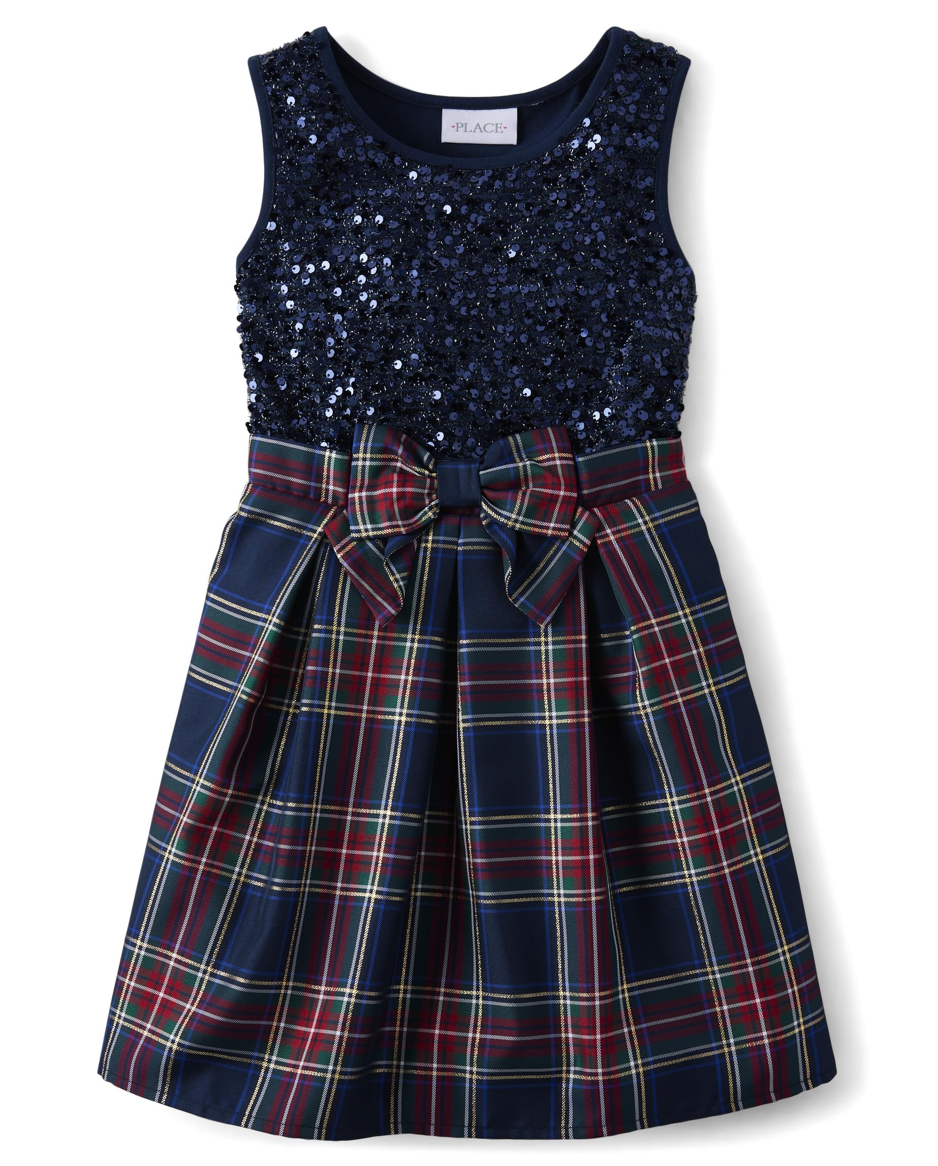 The Children's Place Girls' One Size Sleeveless Holiday Dressy Dress