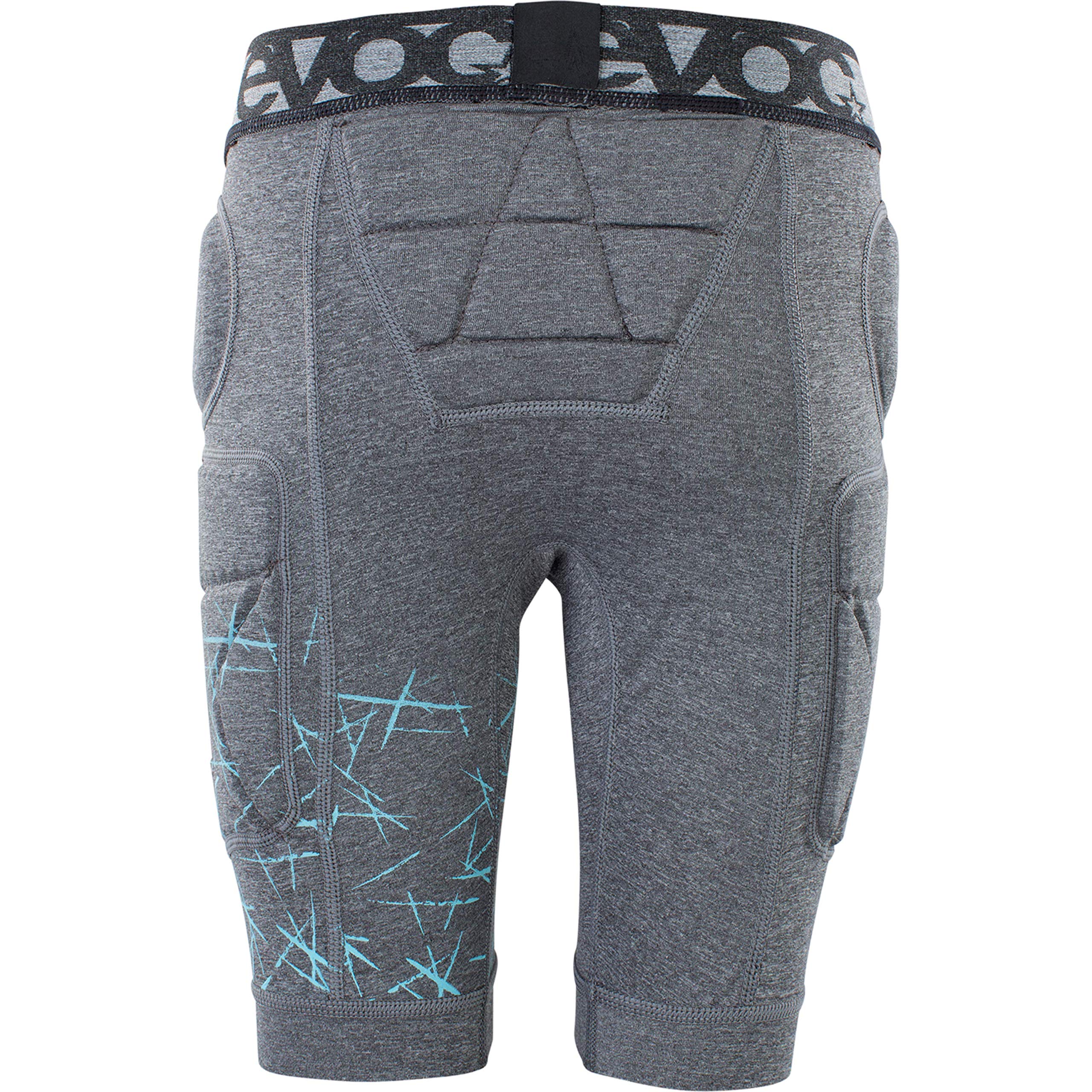 EVOC CRASH PANTS KIDS Kinder Fahrradhose Schutzkleidung für Mountainbike-, Rennrad- & Fahrradtouren (Größe: JS, JM, JL, Hüftprotektoren, Polsterungen für Hüfte, Becken & Steißbein), Carbon Grau