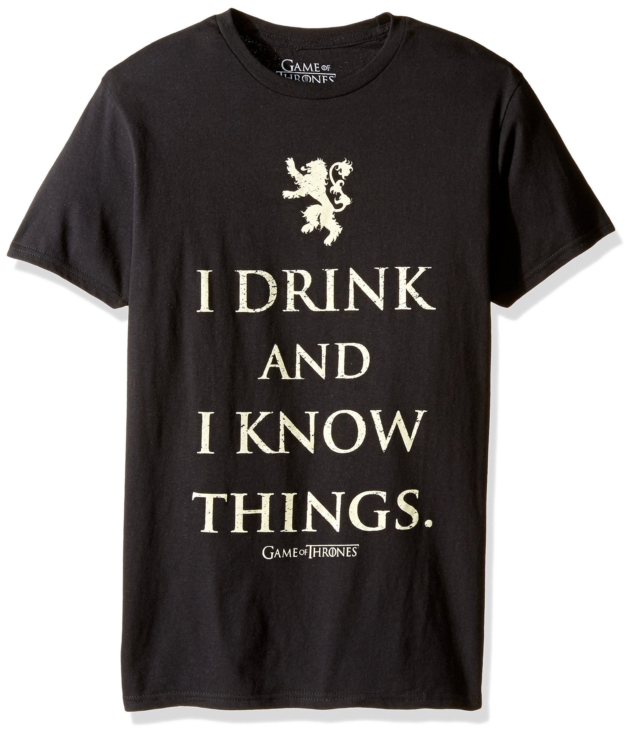 Game of ThronesMen's Tyrion Quote I Drink and I Know Things Short Sleeve T-Shirt