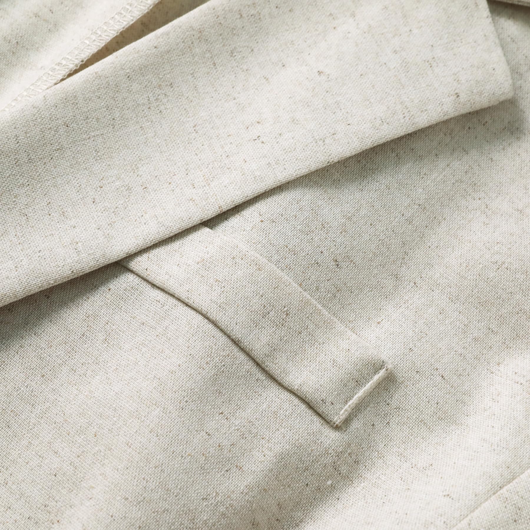 YFFUSHI Abito Classico Uomo Due Pezzi Lino Misto Un Bottone Estivo Casual, Beige, M
