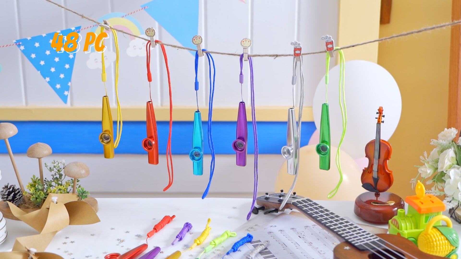 Amazon.com: Newwiee 48 Pcs Metal Kazoos with Lanyards Musical