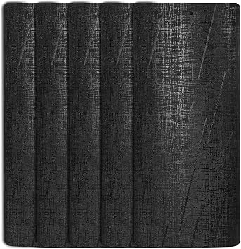 DALIX Silky Black Vertical Blind Texture Slats Sliding Door 82.5 Qty 5 Pack