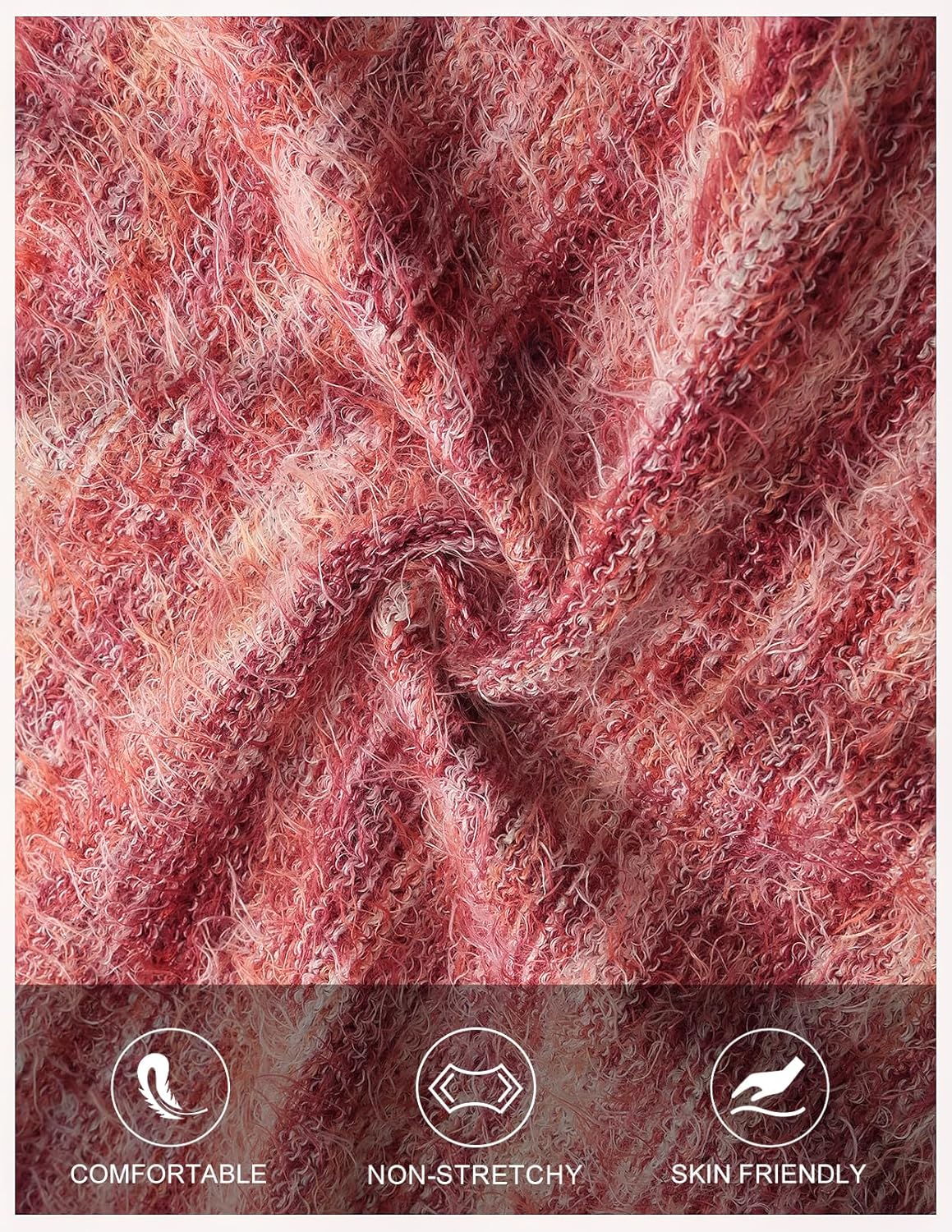 MEROKEETY Women's Fall Fuzzy Colorful Knit Cardigan Sweaters Winter Button Down Boho Casual Long Sleeve Outerwear Top - Image 4