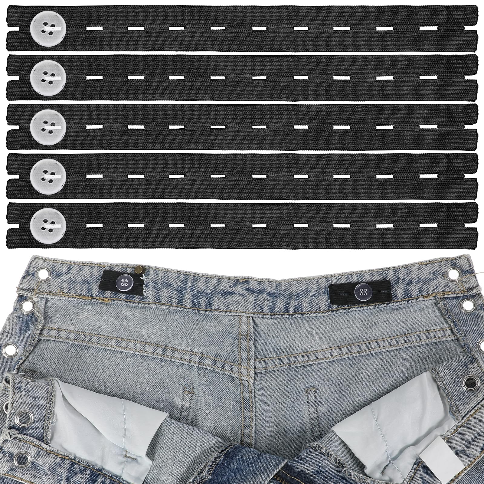 10 Stück Hosenversteller Elastisch - Hosen Enger Machen Clip Für Damen & Herren