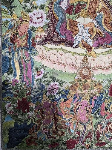 Miniatura 4 de Fengshui - Tapiz de seda para colgar en la pared, diseño tibetano Thangka, budismo principal Padmasambhava, Tangka, yoga, budista, arte de pared,