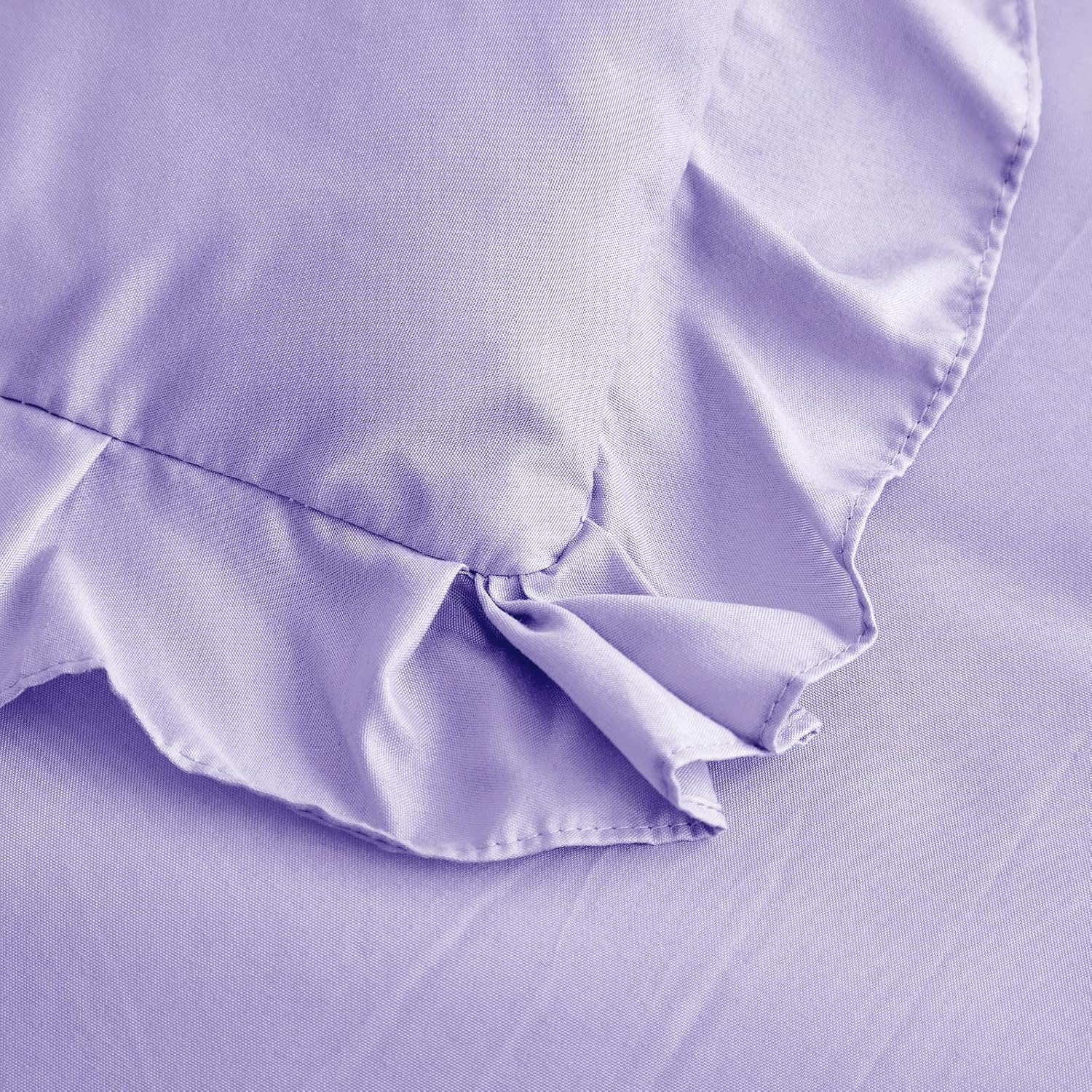 4 Pieces Purple Toddler Bedding Set with Ruffle Fringe, Solid Color Toddler Bed Set - 1 Toddler Comforter + 1 Fitted Sheet +1 Flat Sheet +1 Pillowcase for Baby Boys and Girls