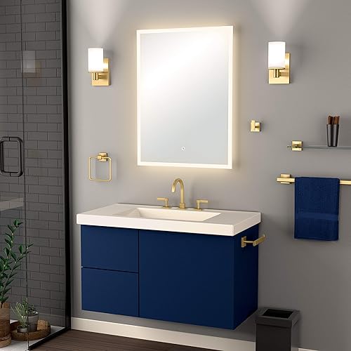 Miniatura 2 de Gatco 4062 Elevate, toallero, latón cepilladomontado en la pared, 6.13 pulgadas de ancho, anillo de toalla para baño