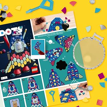 LEGO 41936 DOTS Pencil Holder Rocket Toy Desk Décoration, Creative Activities, Craft Kit for Kids Age 6+