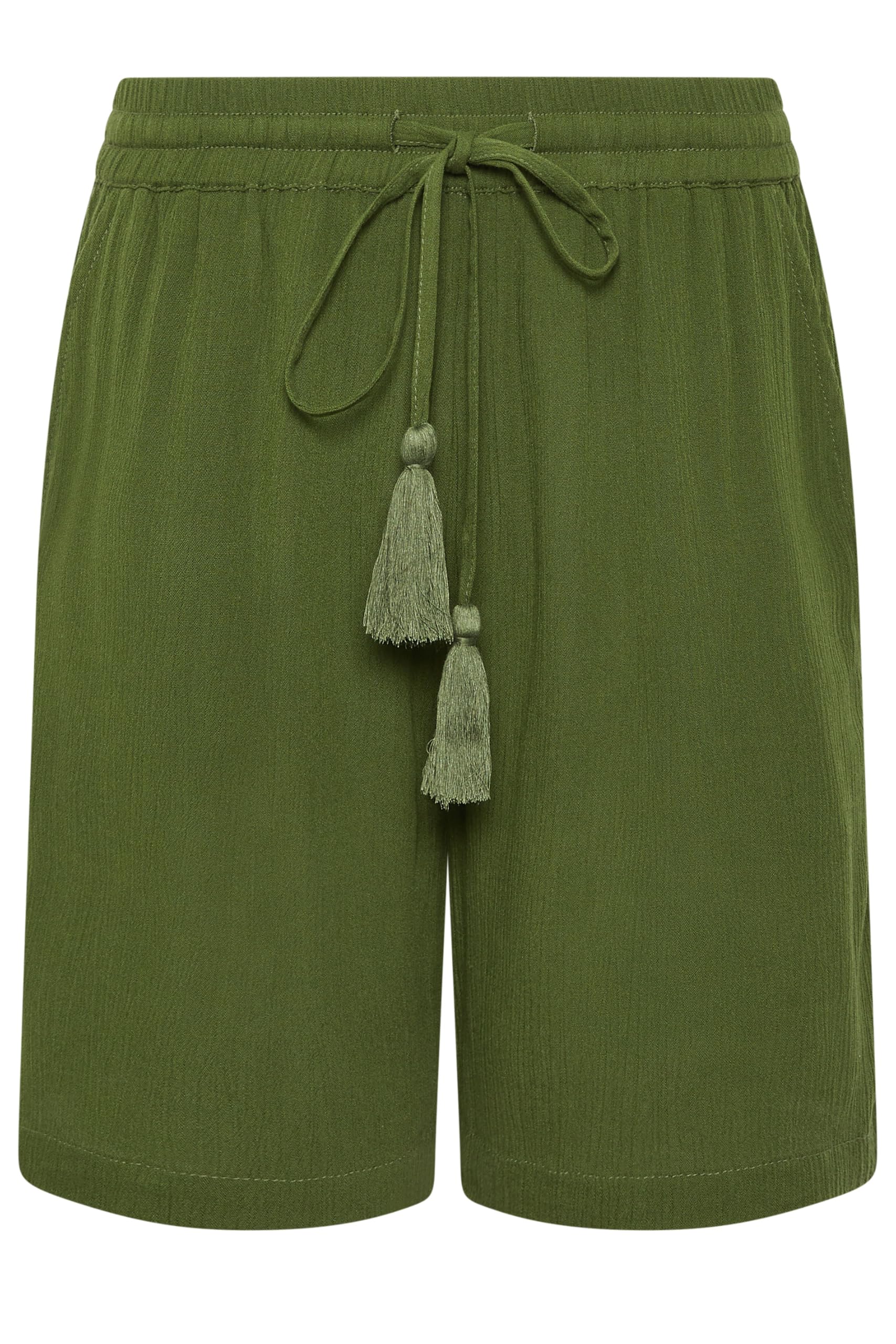 M&Co Green Crinkle Shorts - Women's