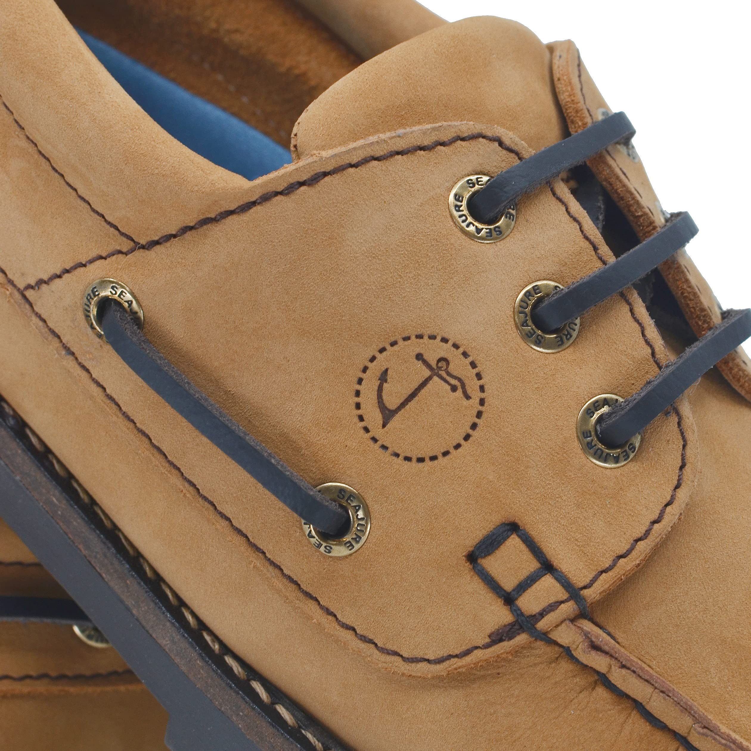 Seajure Damen Bootsschuhe Lamu Kamel und Braun Nubukleder