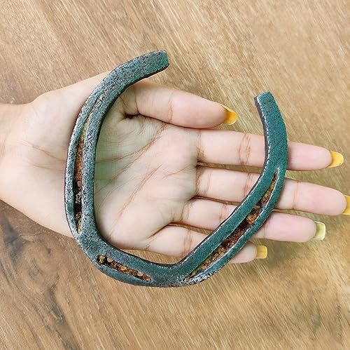 Miniatura 14 de Wonder Care Herradura auténtica usada herradura amuleto de buena suerte rústico auspicioso regalo de la suerte de hierro fundido real herradura