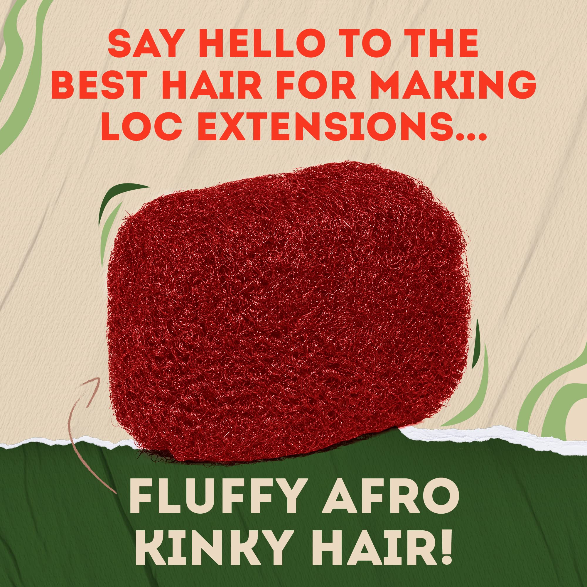 Locsanity Afro Kinky 100% Bulk Natural Human Hair - Braiding Hair for Dreadlocks, Loc Repair, Dreadlock Extensions, Twists, Braids - 8 Inches Long, 1 Oz