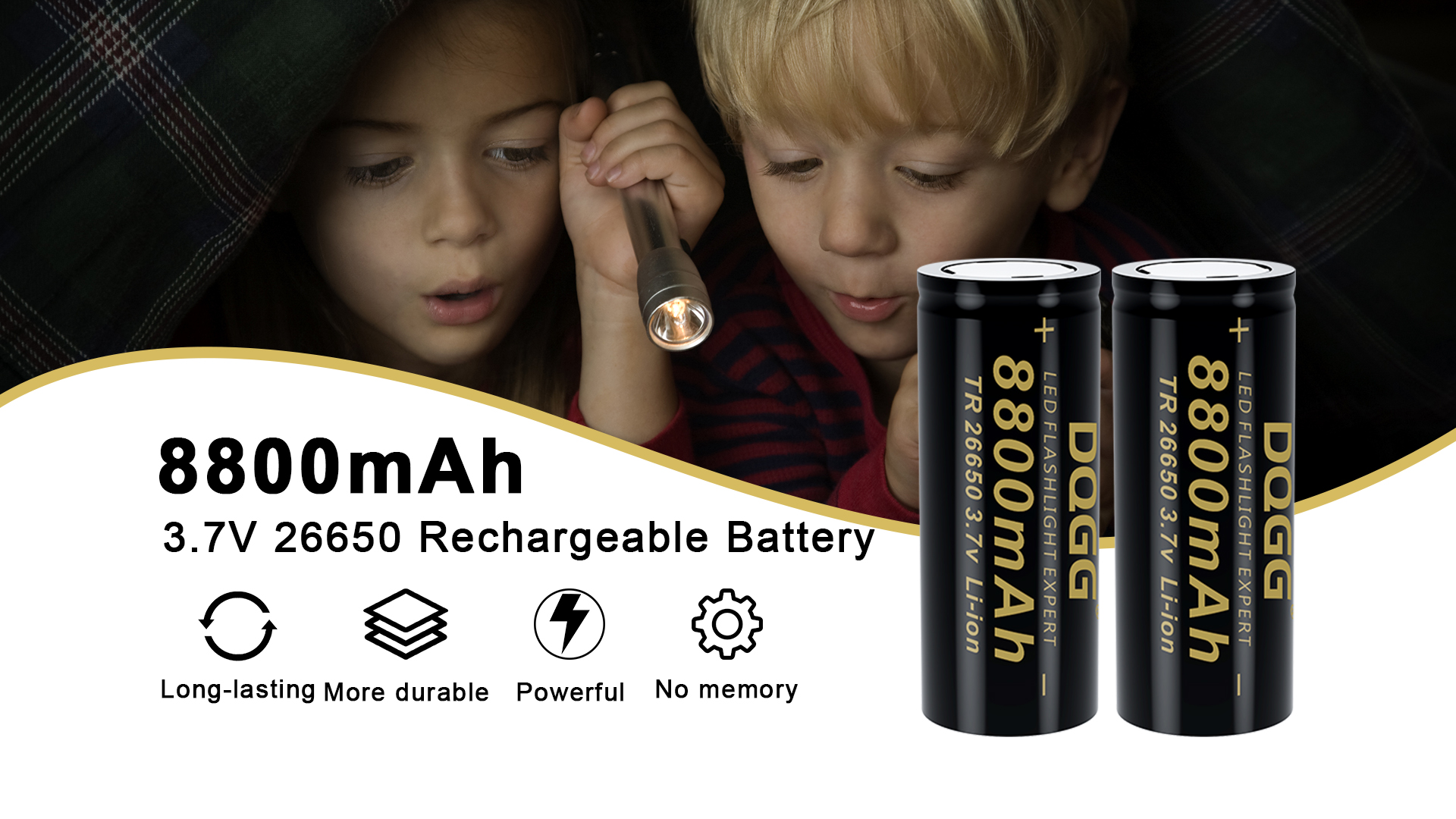 Watch 26650 Rechargeable Battery 3.7V Li-ion 8800mAh Flat Top on Amazon Live