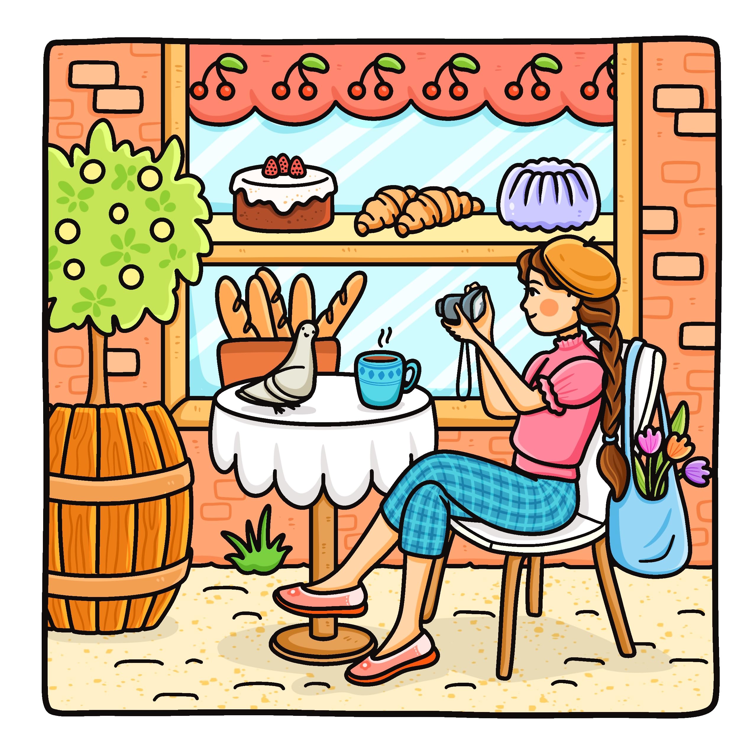 Living My Best Life: Coloring Book for Adults and Teens Featuring Cute & Girly Scenes for Relaxation