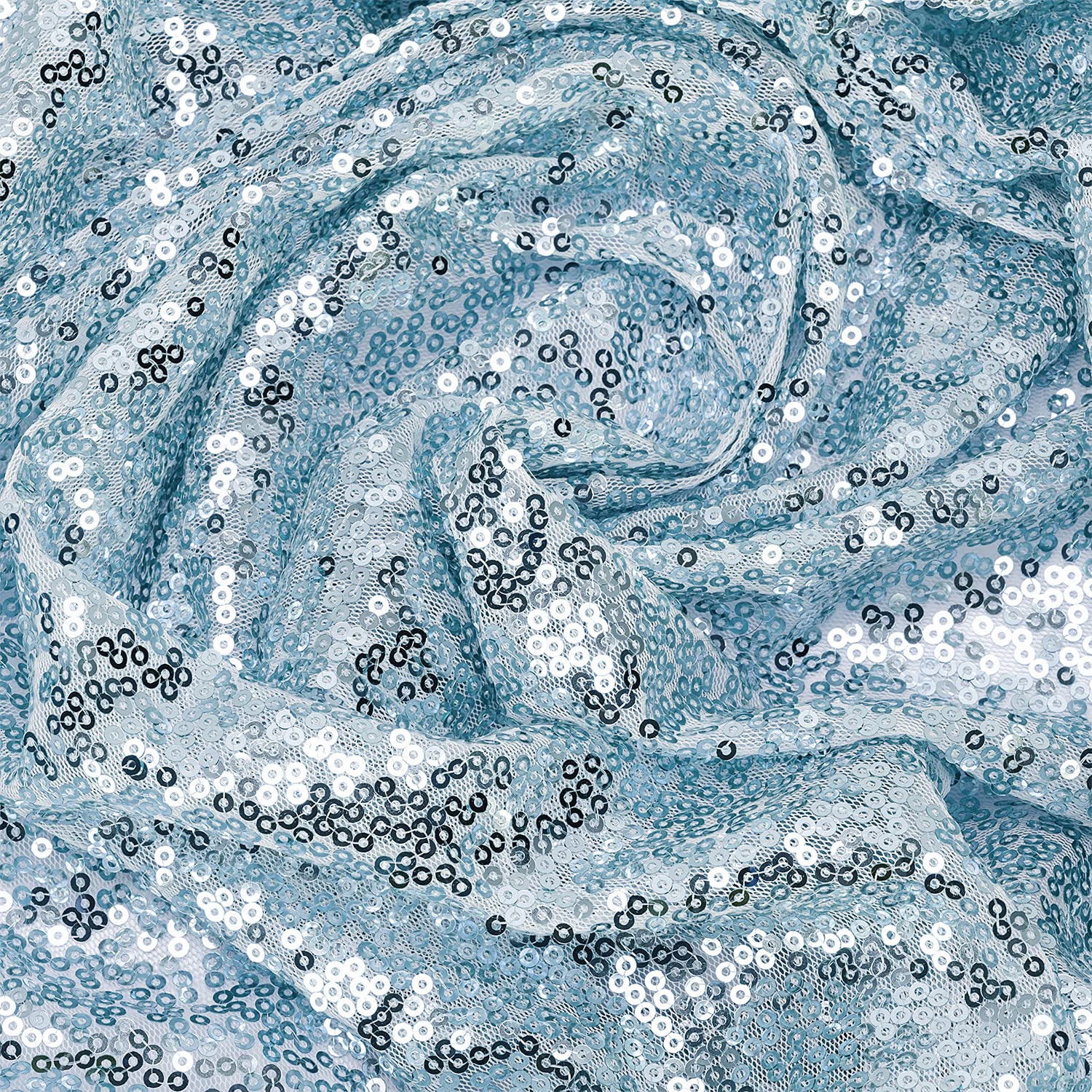 Trimming Shop Chemin De Table à Paillettes Turquoise - 30 X 274 Cm - Décoration De Table Pour Mariage, Anniversaire, Fête
