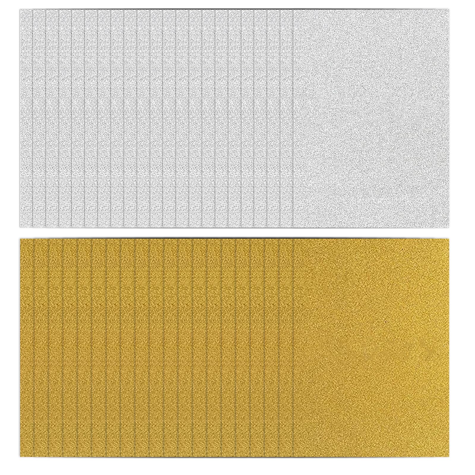 SCULPFUN40 Sheets Gold Silver Glitter Card Paper, 80 GSM, 21 x 30 cm, Self-Adhesive Glitter Paper for DIY Laser Engraving